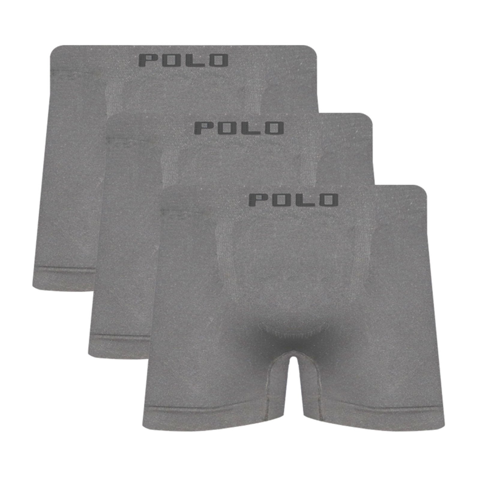 Kit C/3 Cuecas Boxer Microfibra Polo Star Cinza