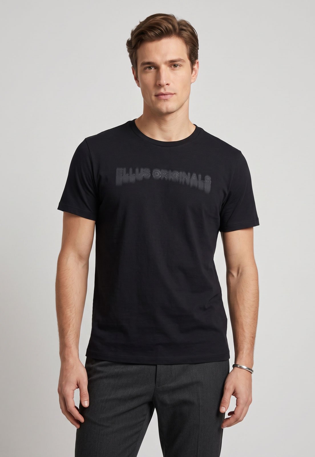 Camiseta Masculina Ellus Estampa Logo Preta