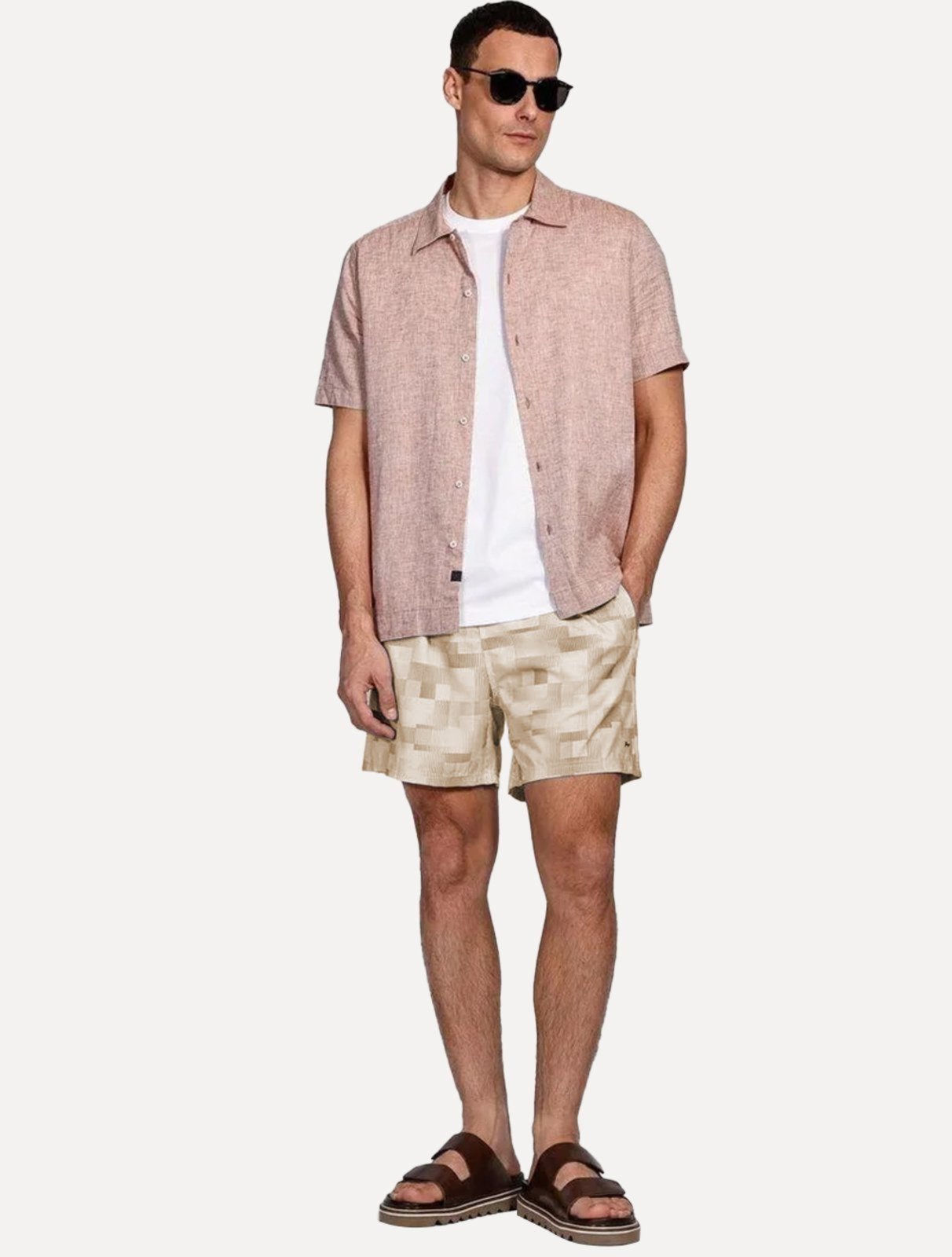 Vista 3 Short Aramis Masculino D Água Elastico Pixel cáqui Aramis cáqui