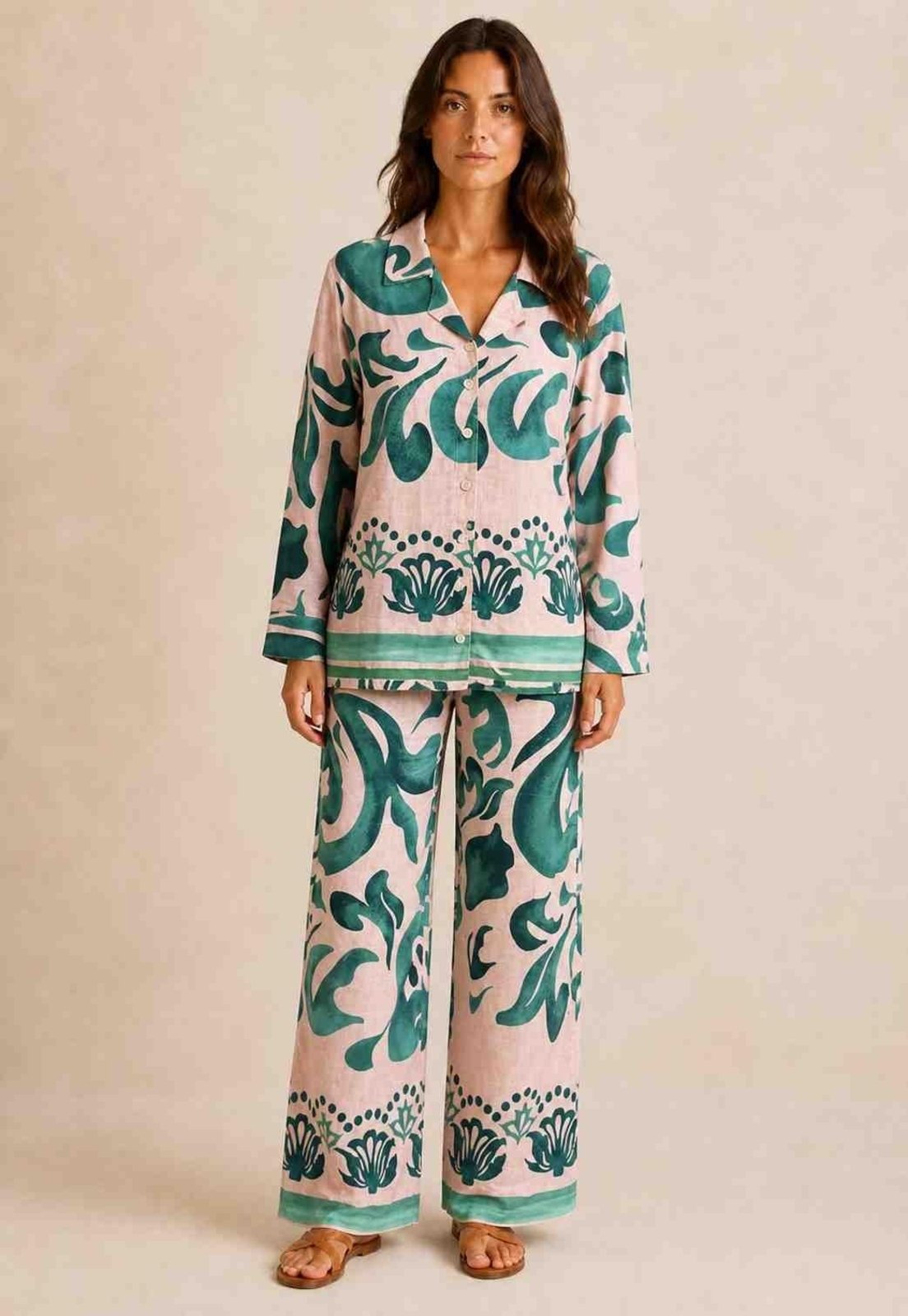 Camisa Estampada Ararca Verde