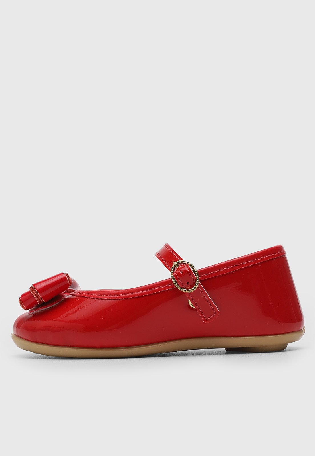 Vista 3 Infantil - Sapatilha Pimpolho Laço Vermelha vermelho Pimpolho vermelho