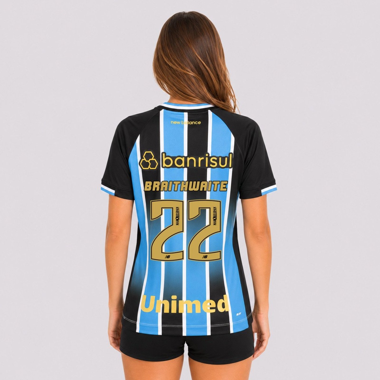 Camisa New Balance Grêmio I 2026 Feminina 22 Braithwaite