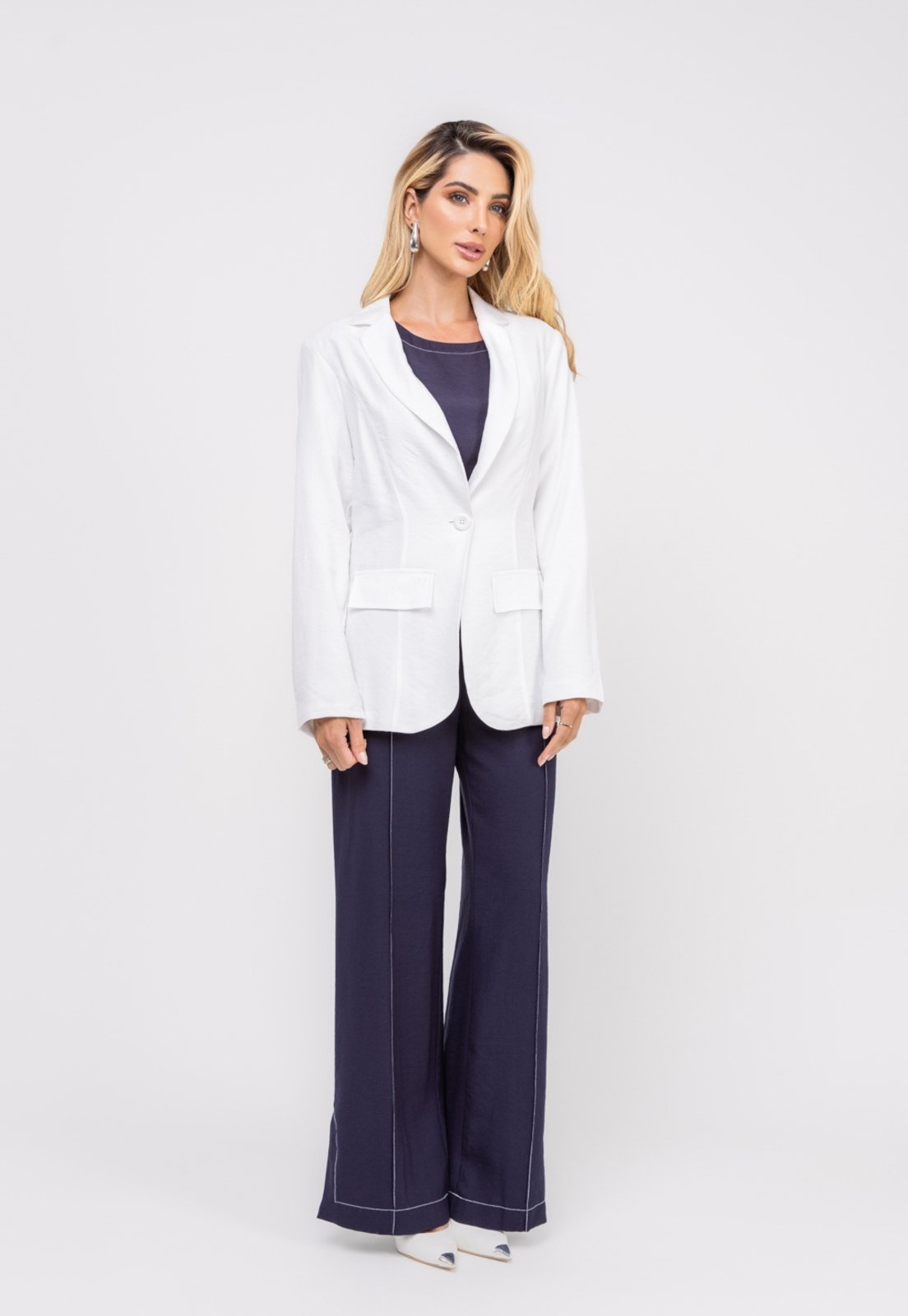 Blazer Altaiataria Marrant Recorte Salvatore Branco