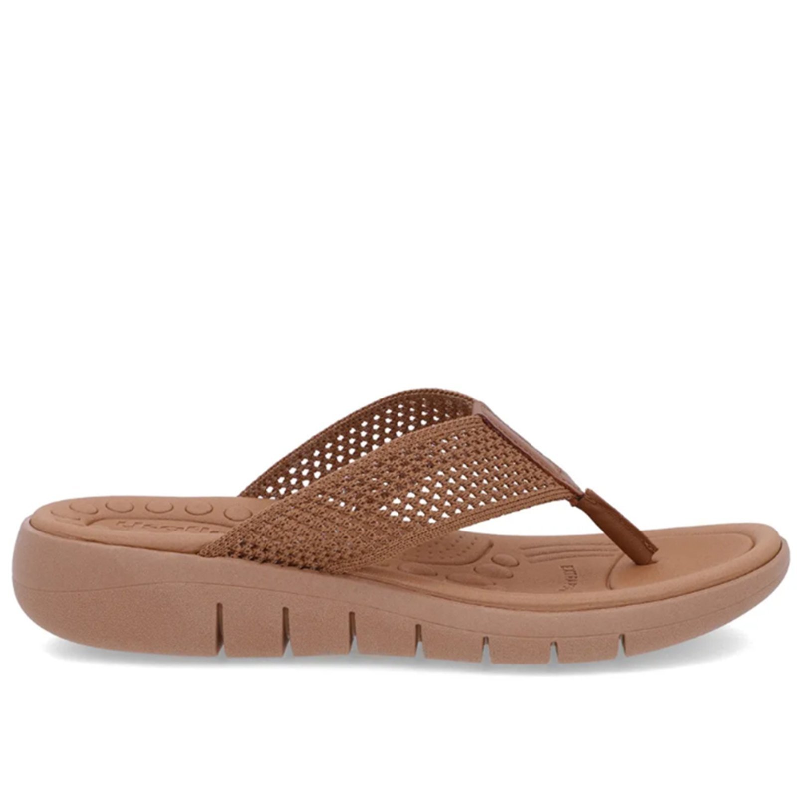 Chinelo Usaflex Salto Rasteiro Tricot Confortável Caramelo-006
