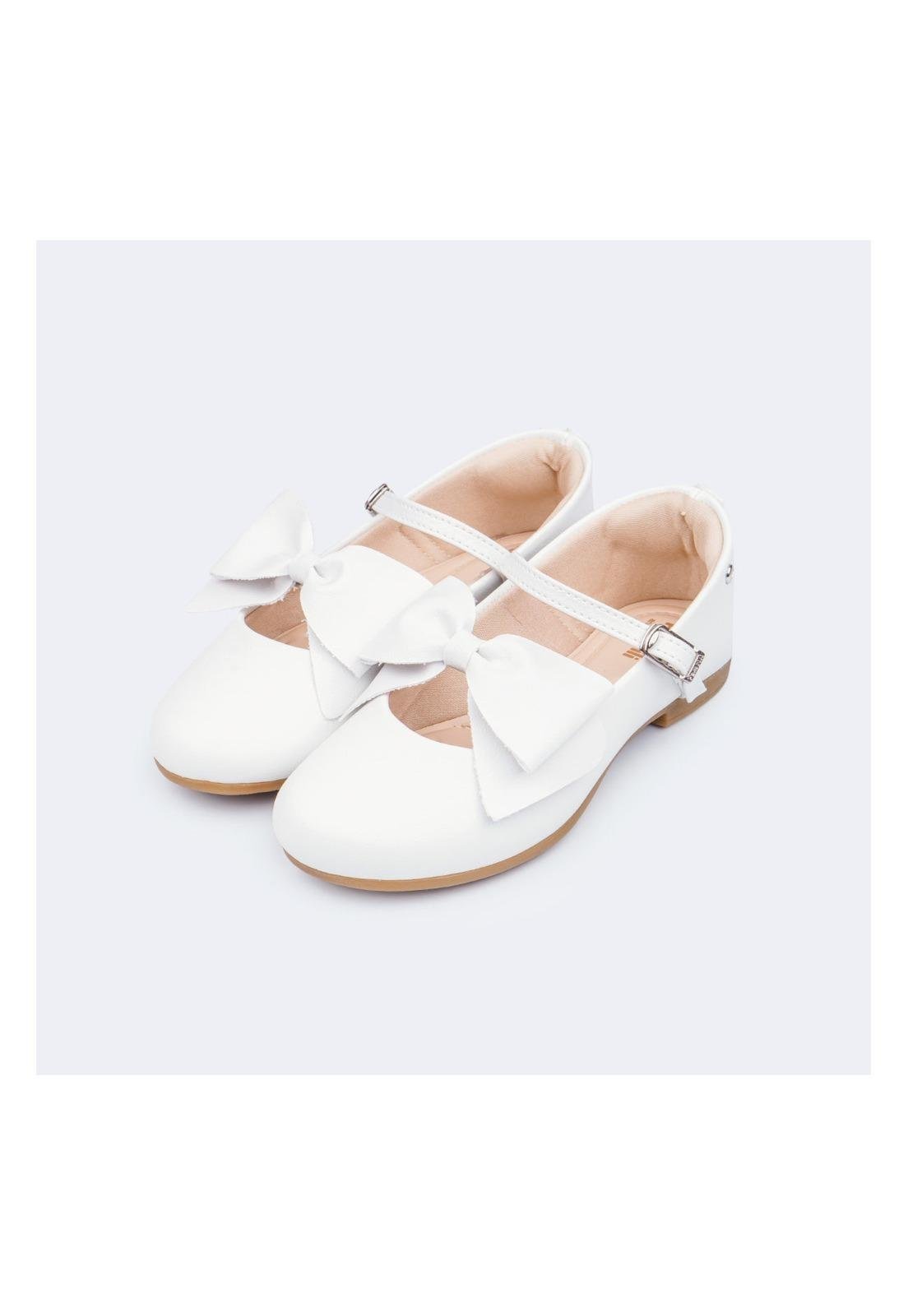 Infantil - Sapato Feminino Pampili Angel Laço de Boneca Branco 28 Branco