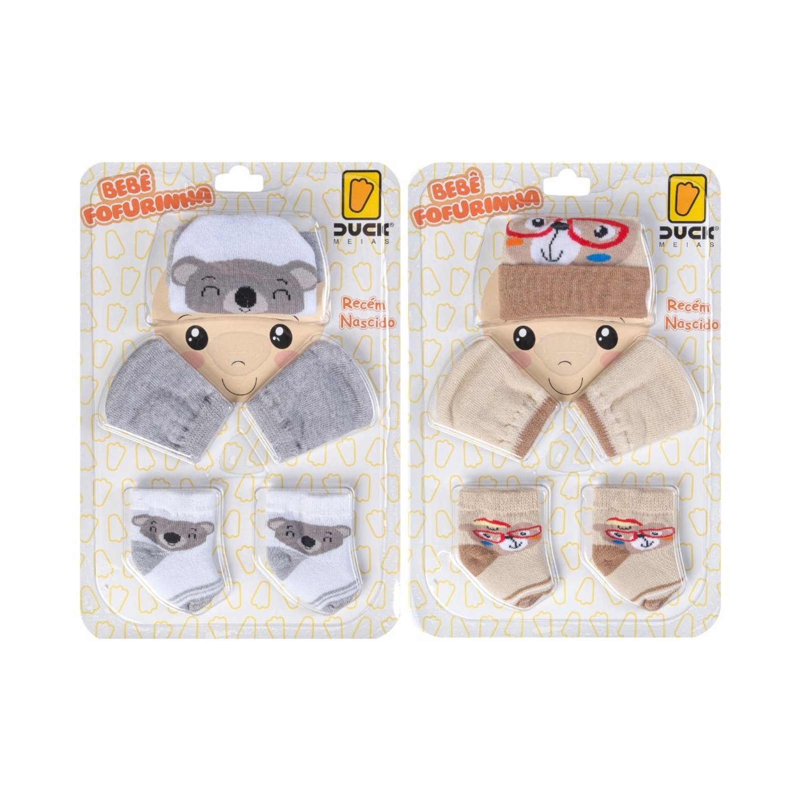 Infantil - Kit 2 conjunto enxoval toca luva e meia recém nascido , conjunto fofo, ideal para usar em qualquer momento