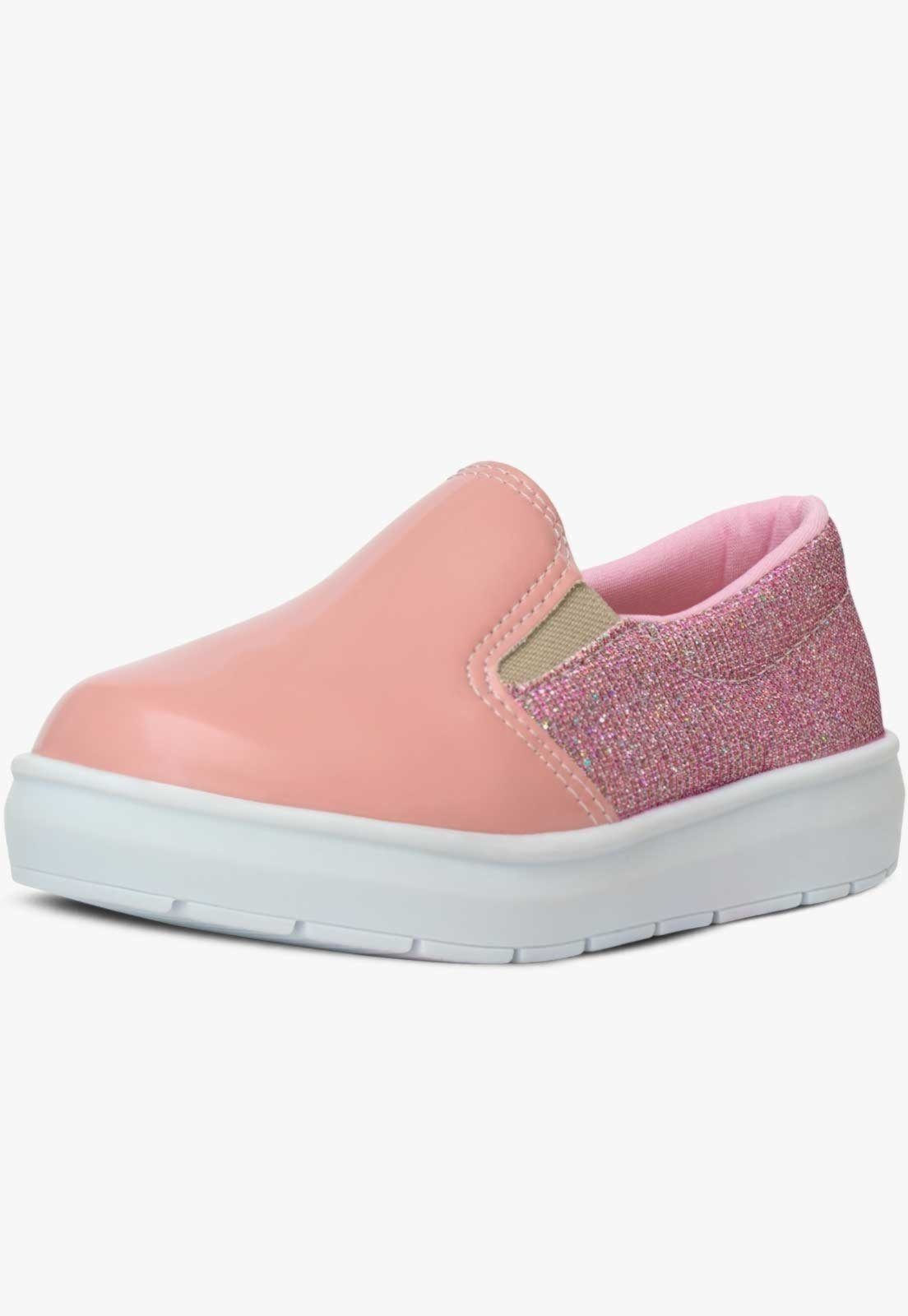 Vista 2 Infantil - Tênis Slip On Feminino Pópidi Menina dourado Pópidí dourado