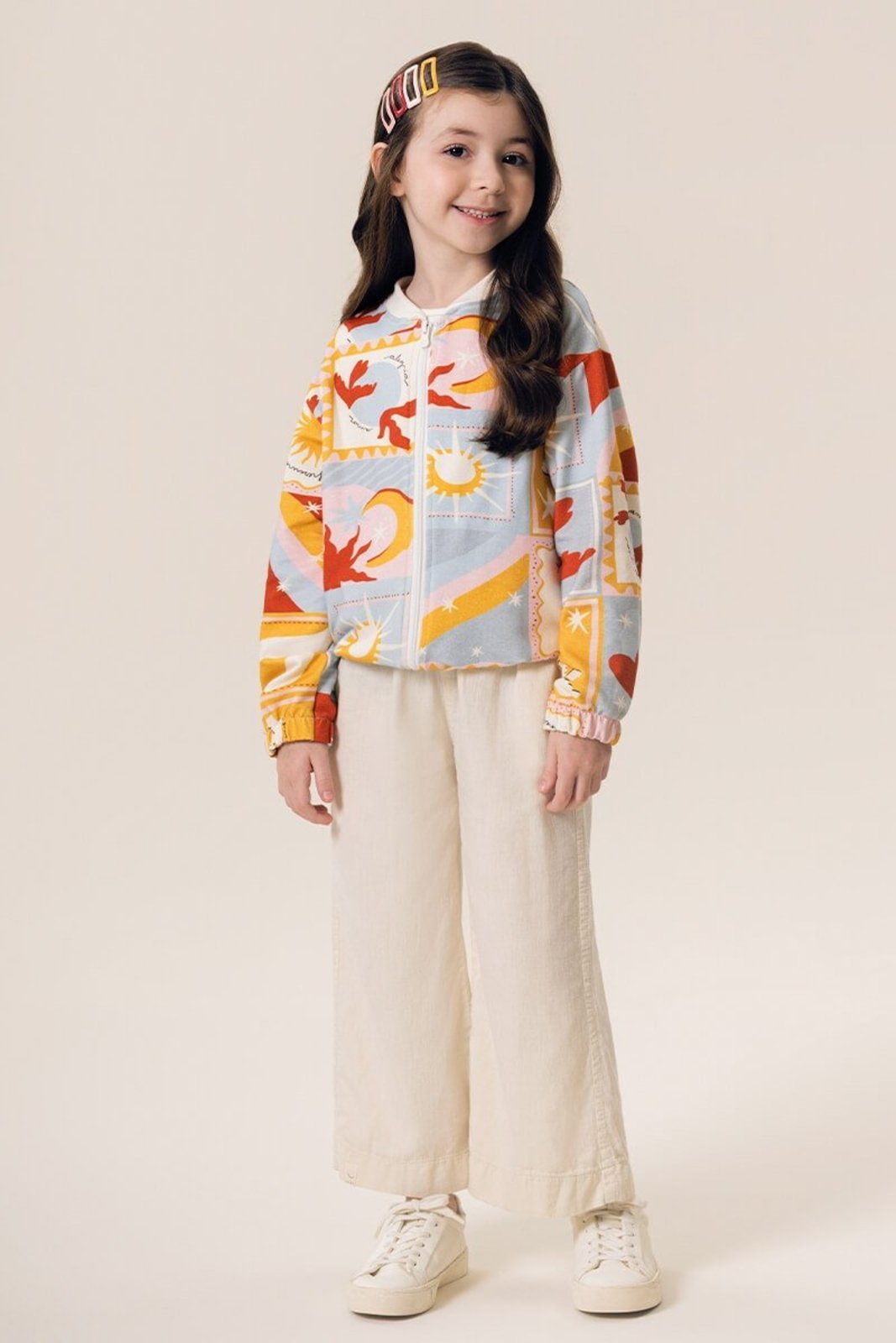 Infantil - Jaqueta Bugbee em Molecotton Estampa Alma