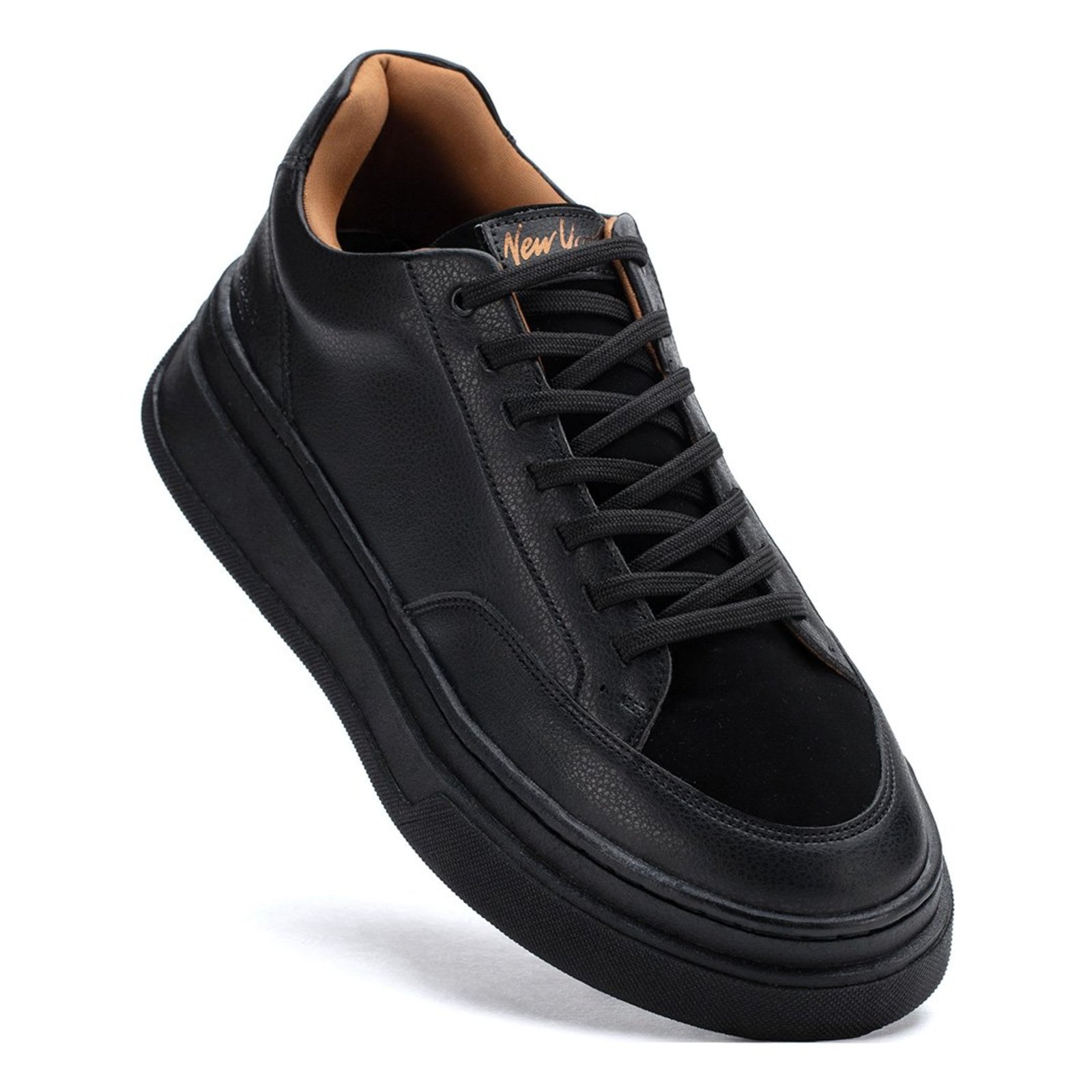 Tênis Masculino Casual All Black Sapatênis Street Urbano Sola Alta Robusto Grande Preto