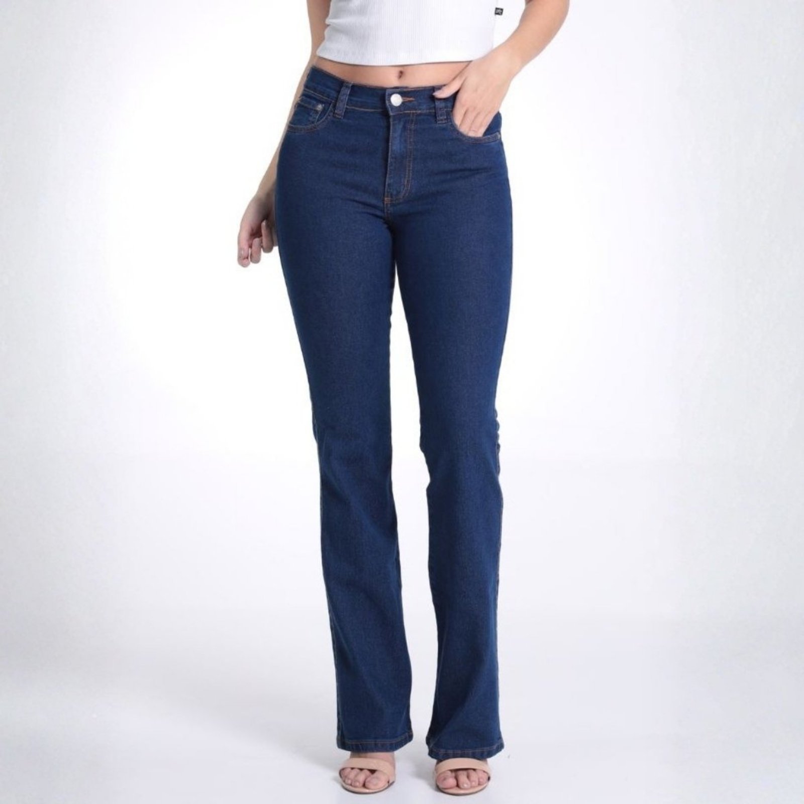 Calça Jeans Flare Barra Normal Feminino Revanche Fenícia