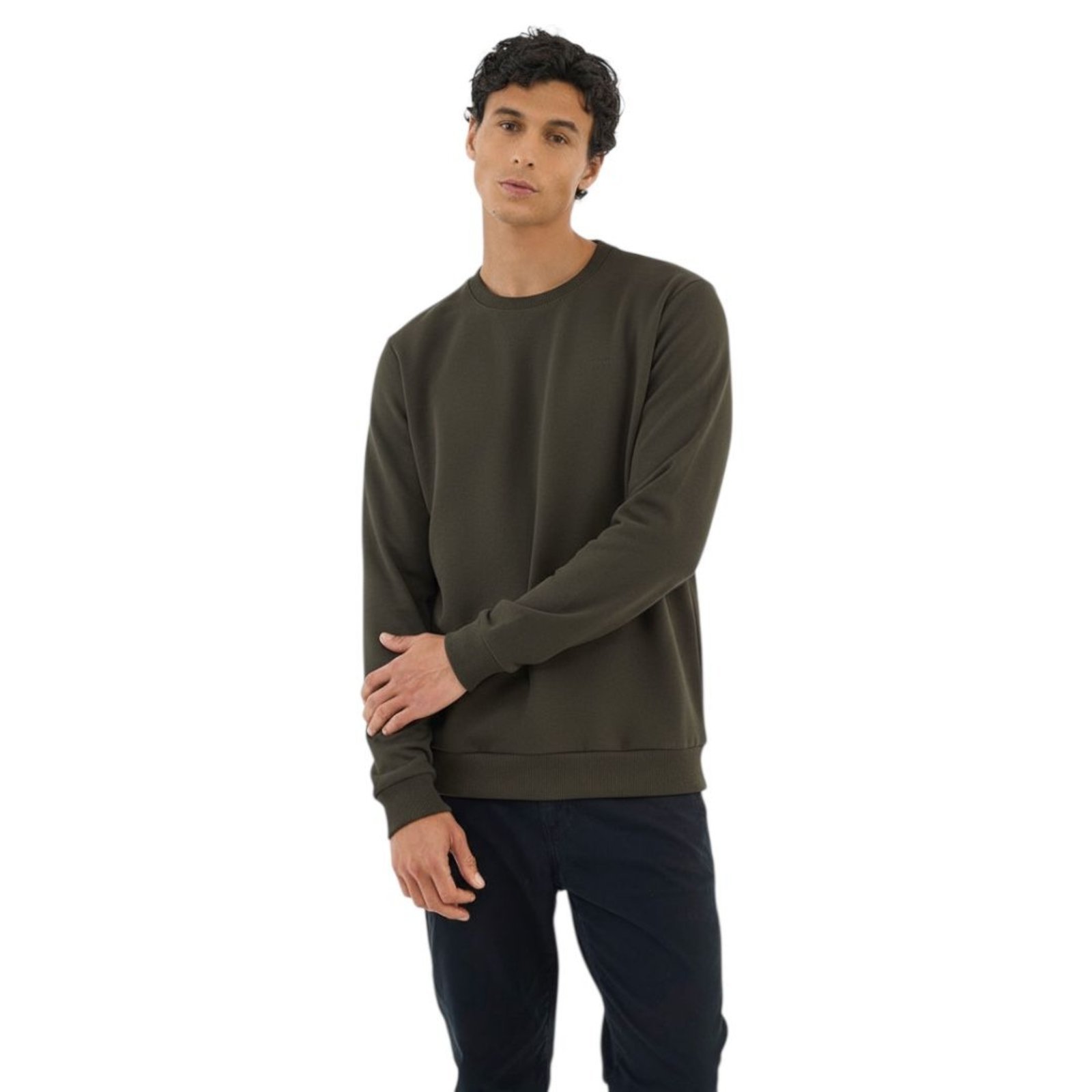 Blusão Slim Gola Careca Colcci Verde Forest Night