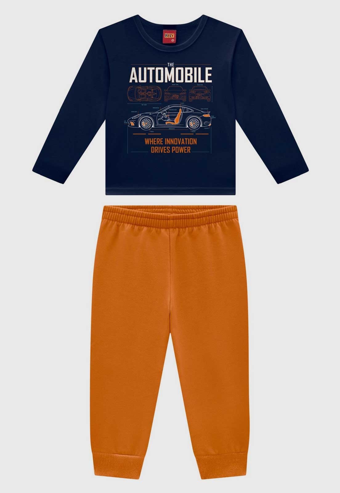 Infantil - Conjunto Kyly Automotivo Azul Marinho