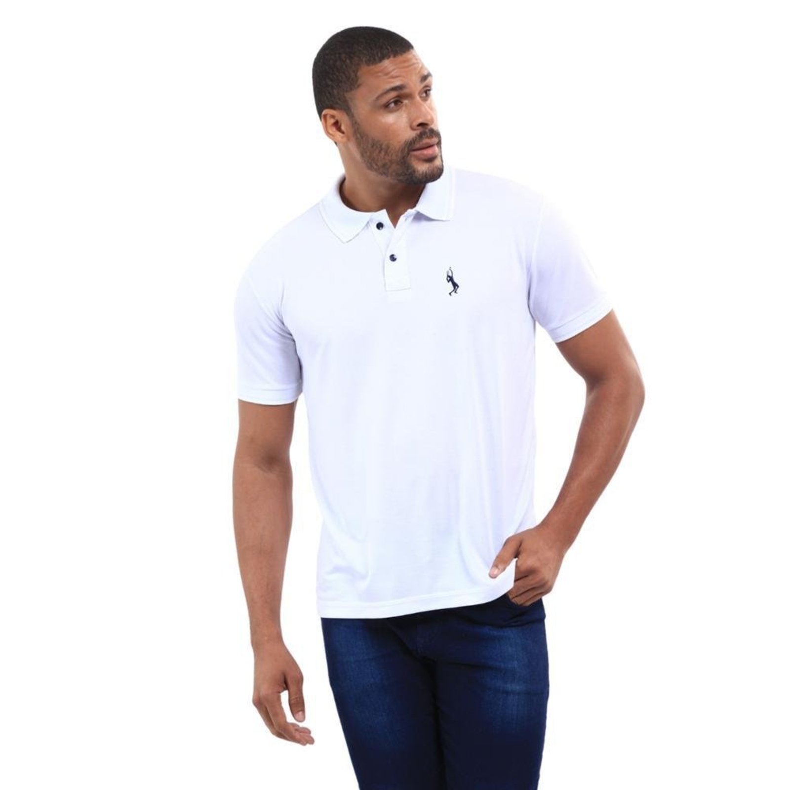 Camisa Polo Masculina Piquet Algodão Casual