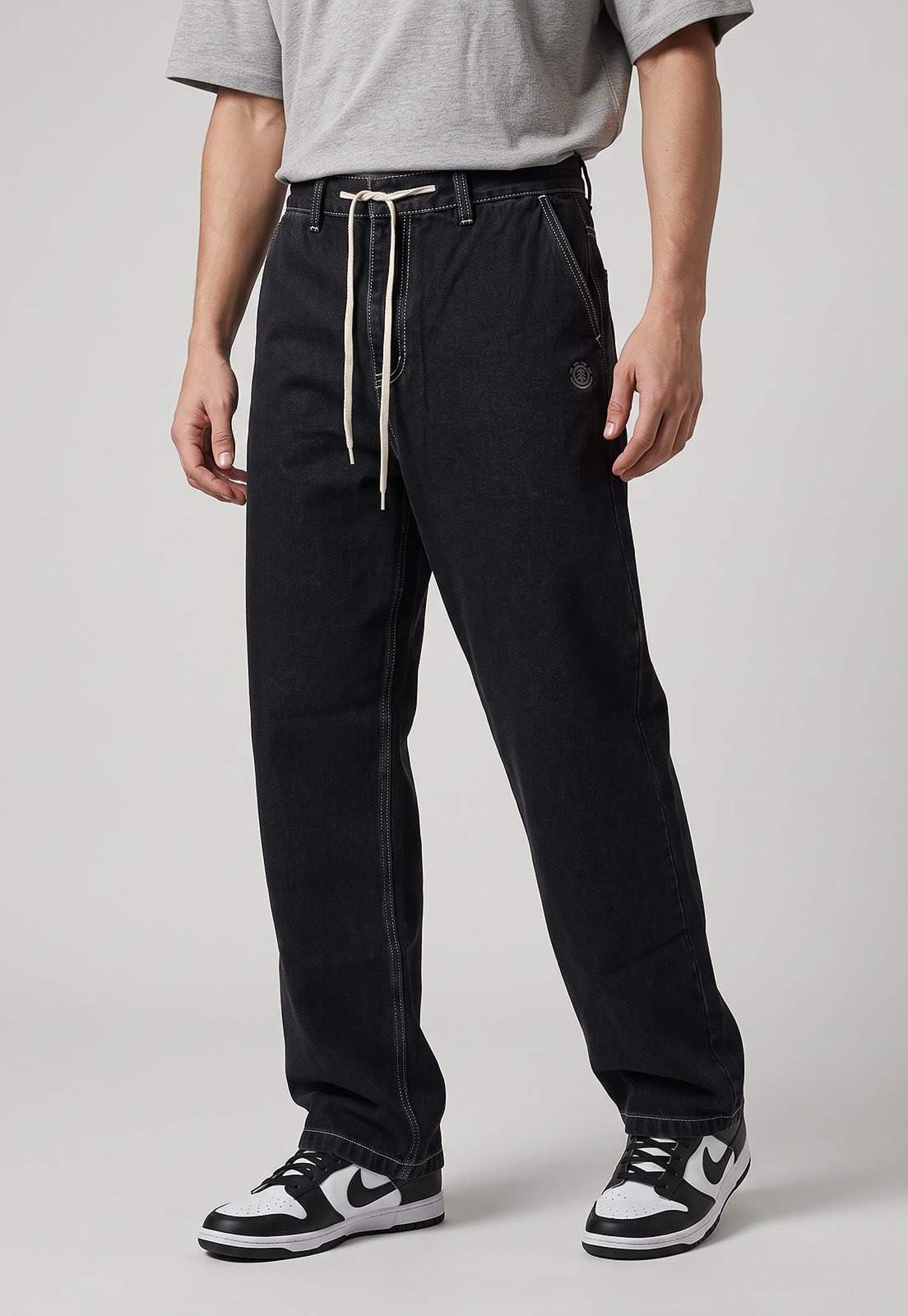 Calça Jeans Element Big Dirty Denim Preta
