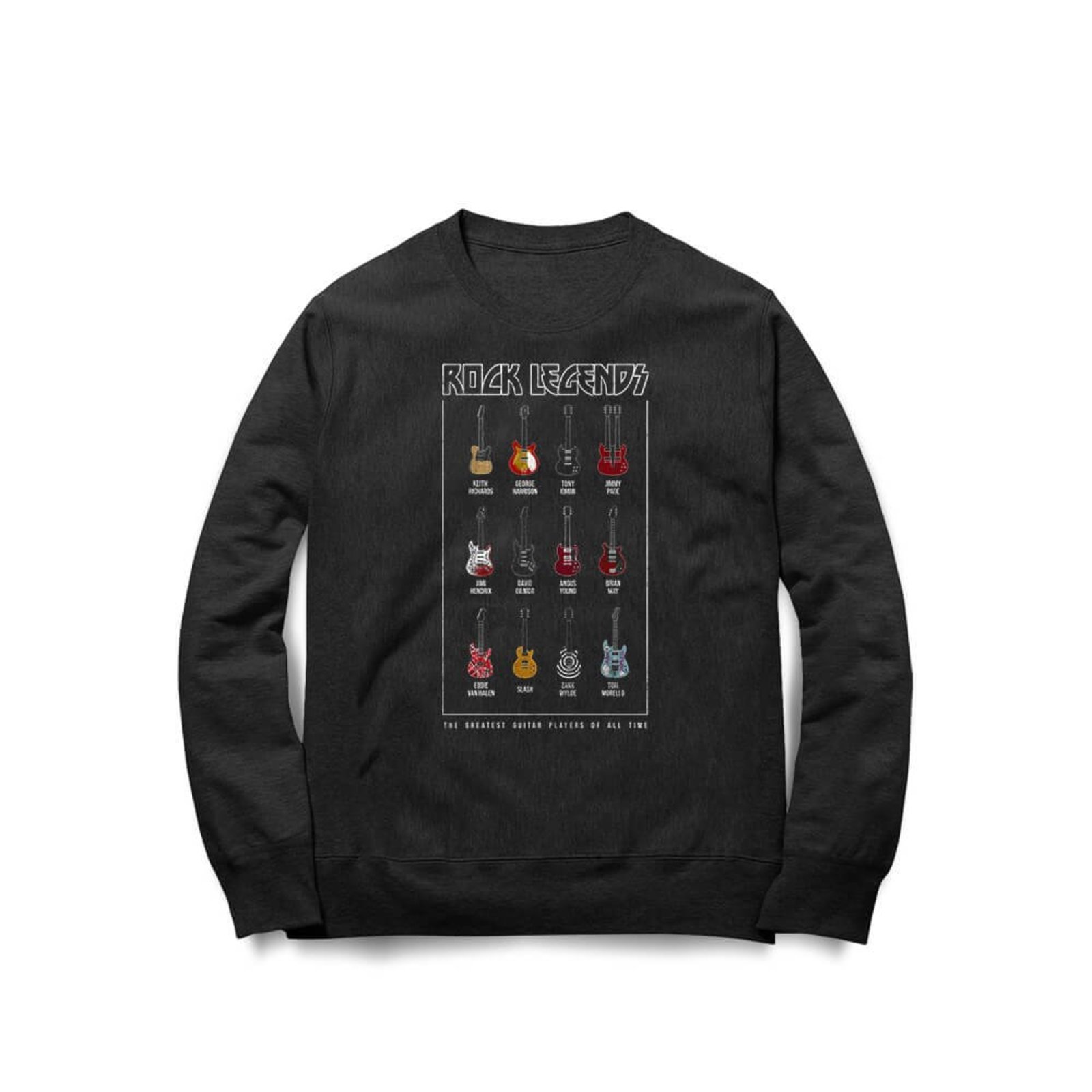 Moletom Greatest Guitar Players - Preto - Casual - Studio Geek