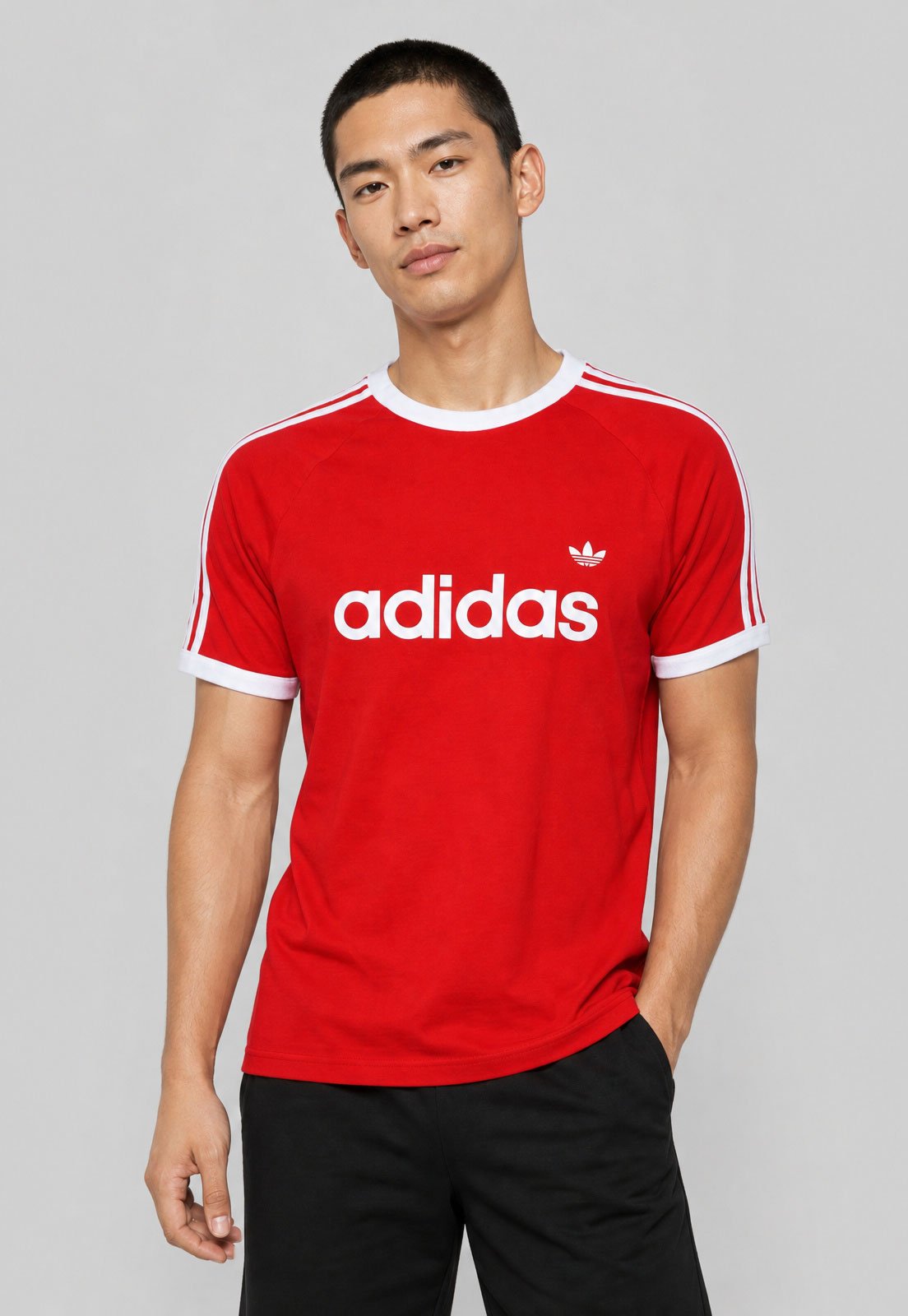 Camiseta Masculina adidas Originals Logo Vermelha