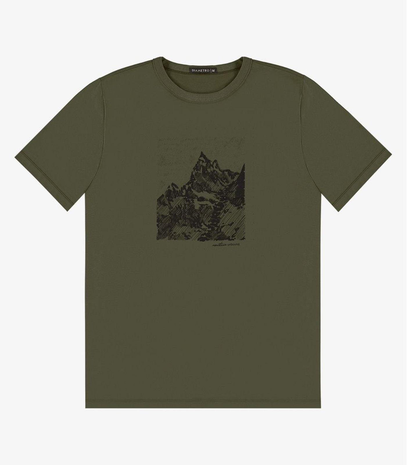Camiseta Masculina em Meia Malha Diametro Verde