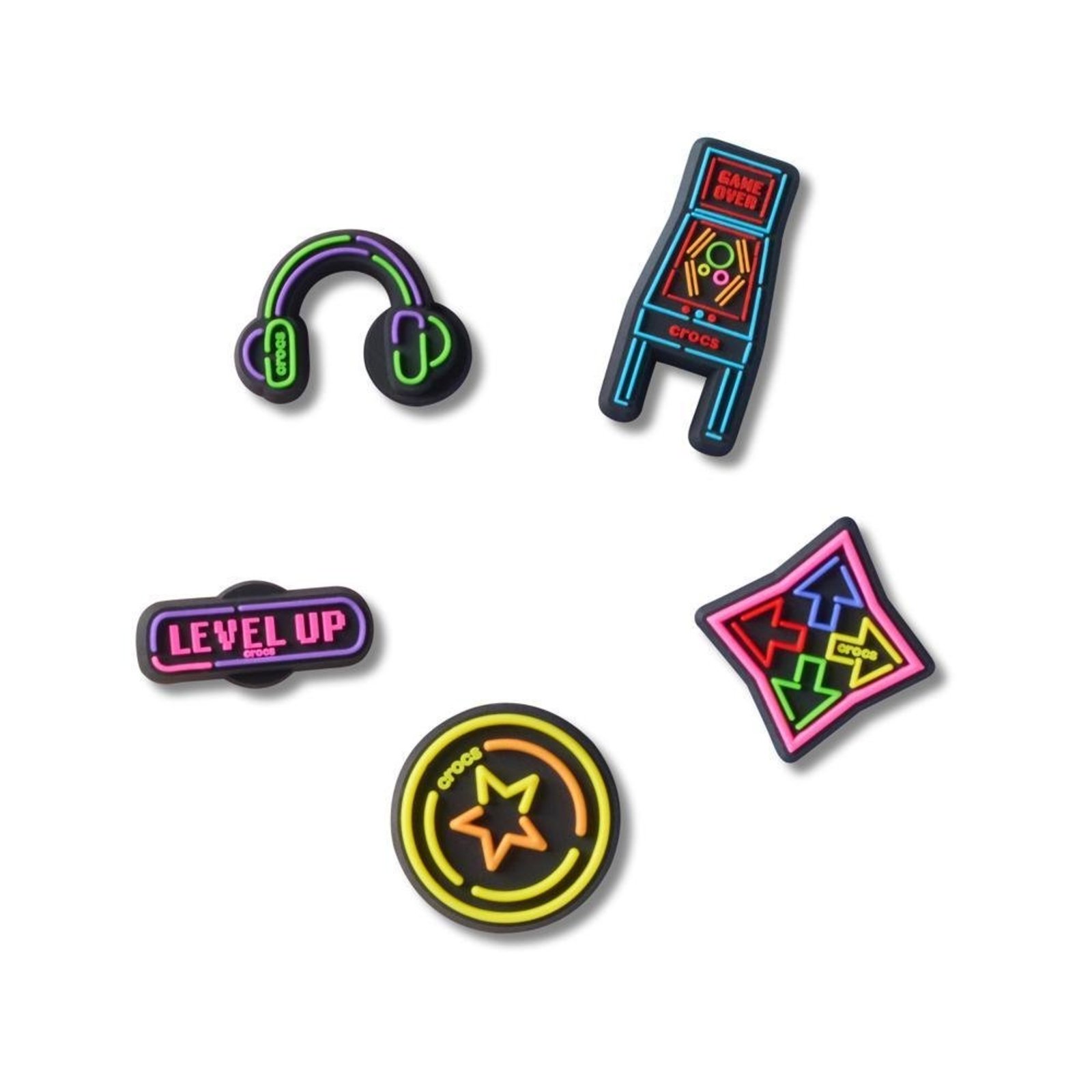 Infantil - Jibbitz™ Level UP Gamer Pack Com 5 Peças Único Branco