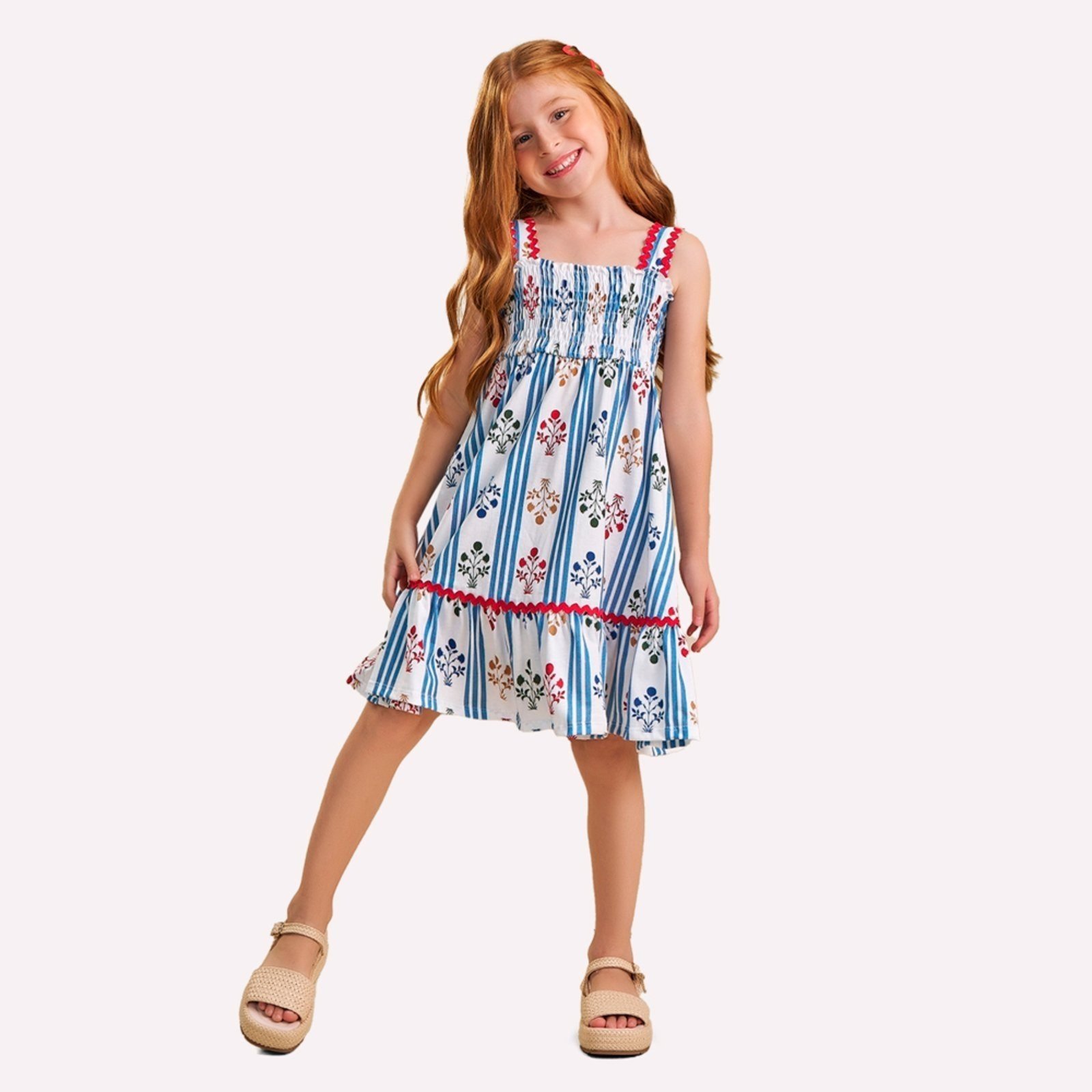 Infantil - Vestido Menina com Lastex Nanai