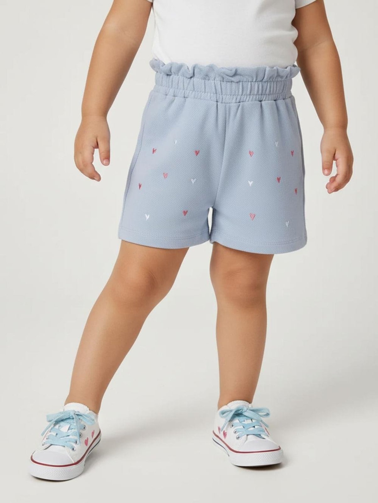 Infantil - Short Moletinho Para Menina - AZUL