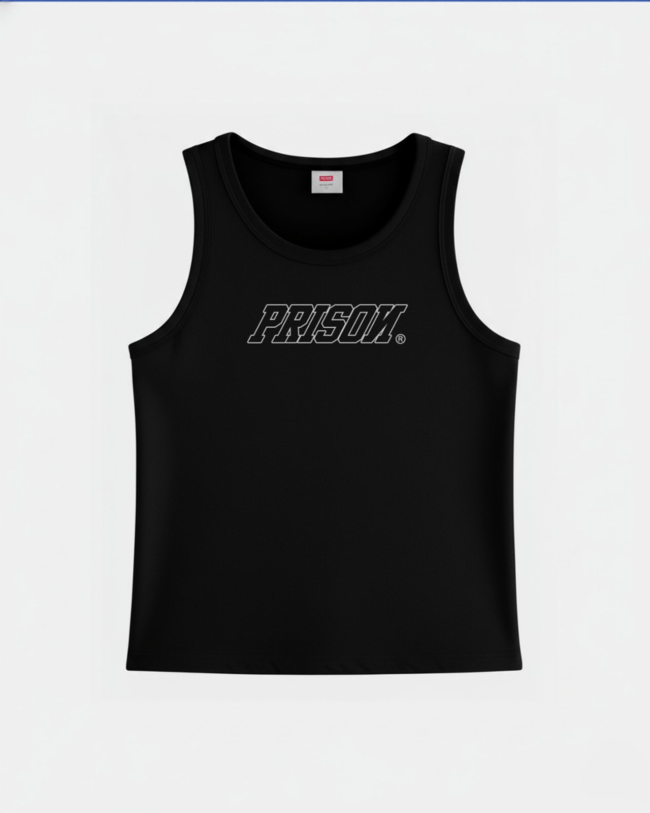Regata streetwear slim logo Preto