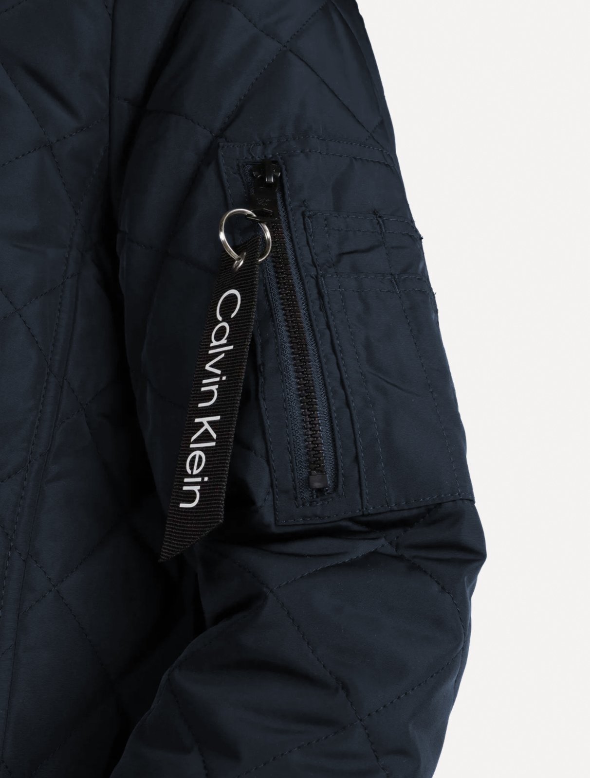 Vista 3 Jaqueta Calvin Klein Jeans Bomber CK Zip azul marinho Calvin Klein azul marinho