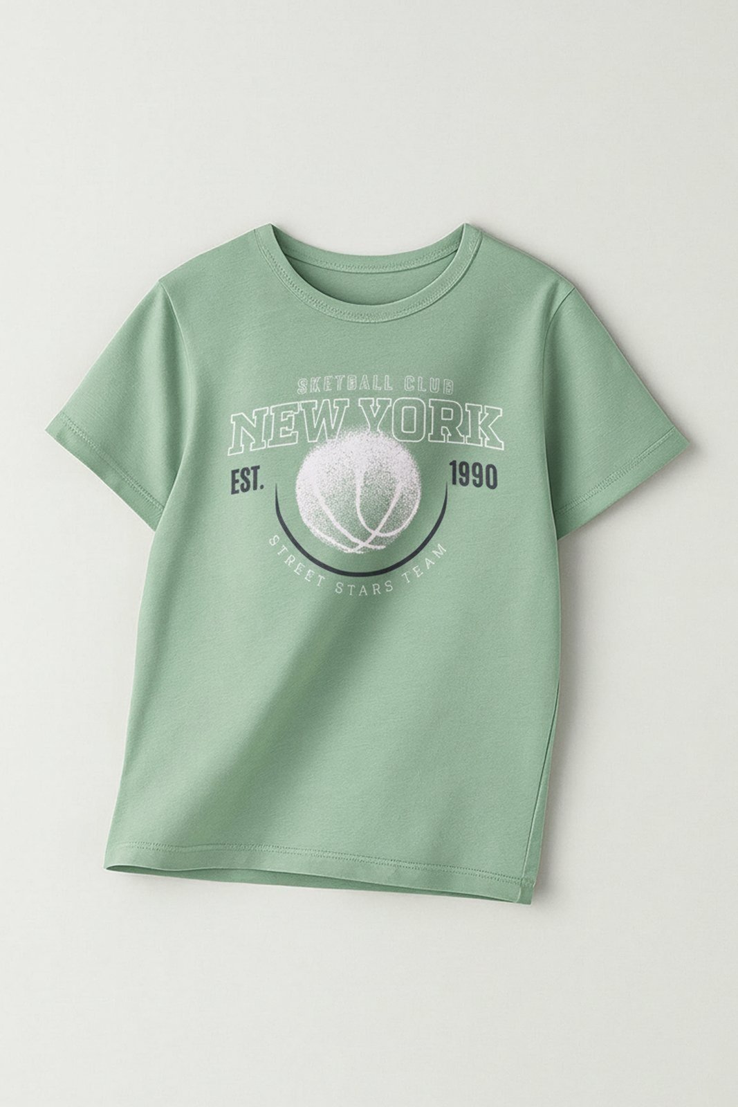 Infantil – Camiseta Masculina Algodão Verde – New York – Babei no Look