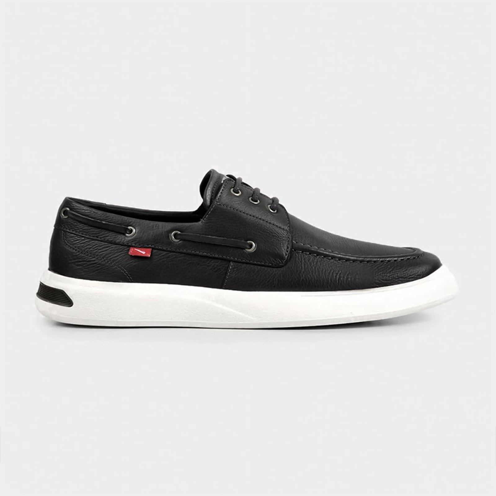 Sapatênis Couro Ferracini Buzios 8961 652A Preto Masculino