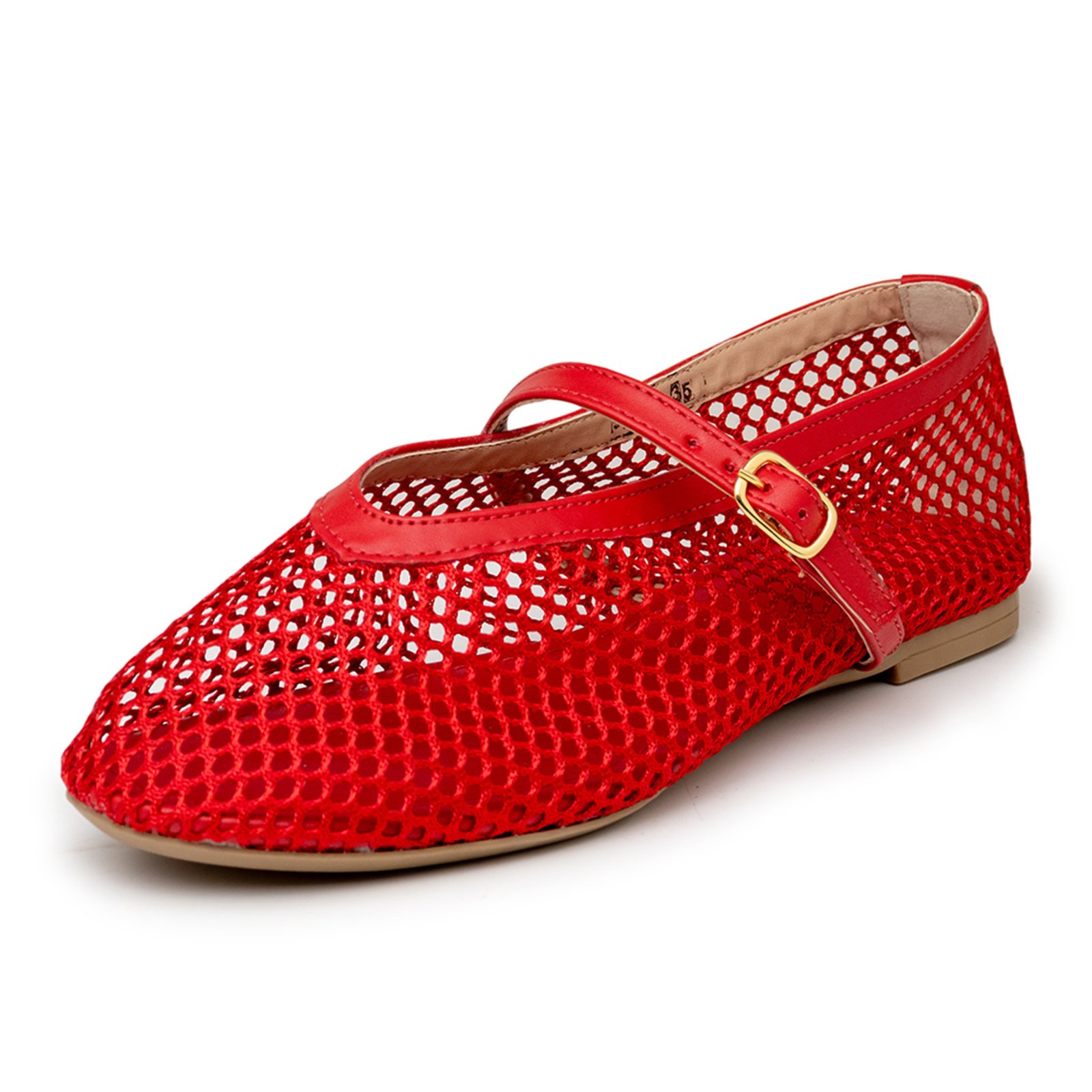 Vista 3 Sapatilha De Tela Feminina Tendência Bico Redondo 5400 Vermelha Hannah Footwear vermelho Hannah Footwear vermelho