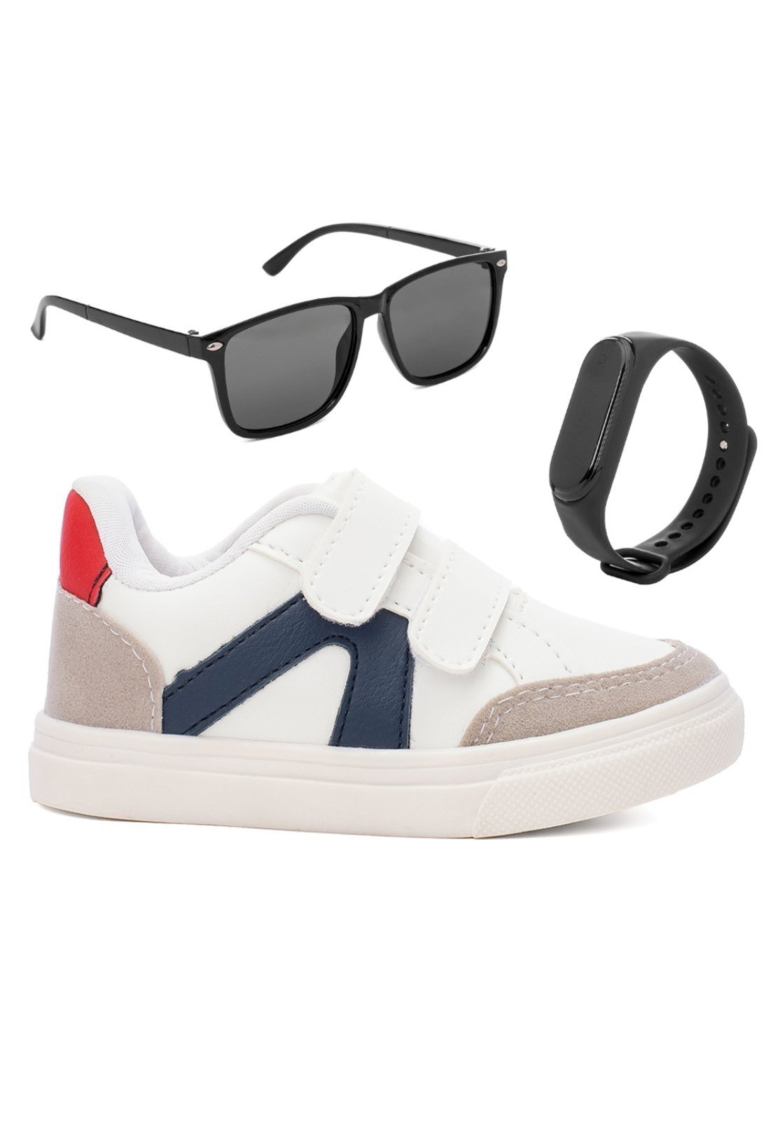 Infantil – Tênis Menino Funfy Conforto + Óculos E Relógio Cinza