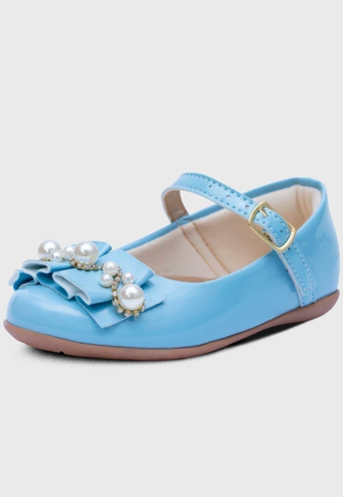 Infantil – Sapatilha Popidi Menina Perola Sanfonado Azul
