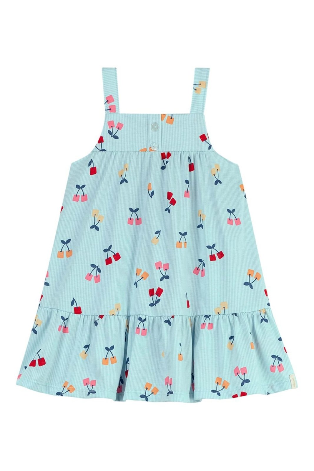 Vista 2 Infantil - Vestido Menina Cerejinhas Elian Elian azul