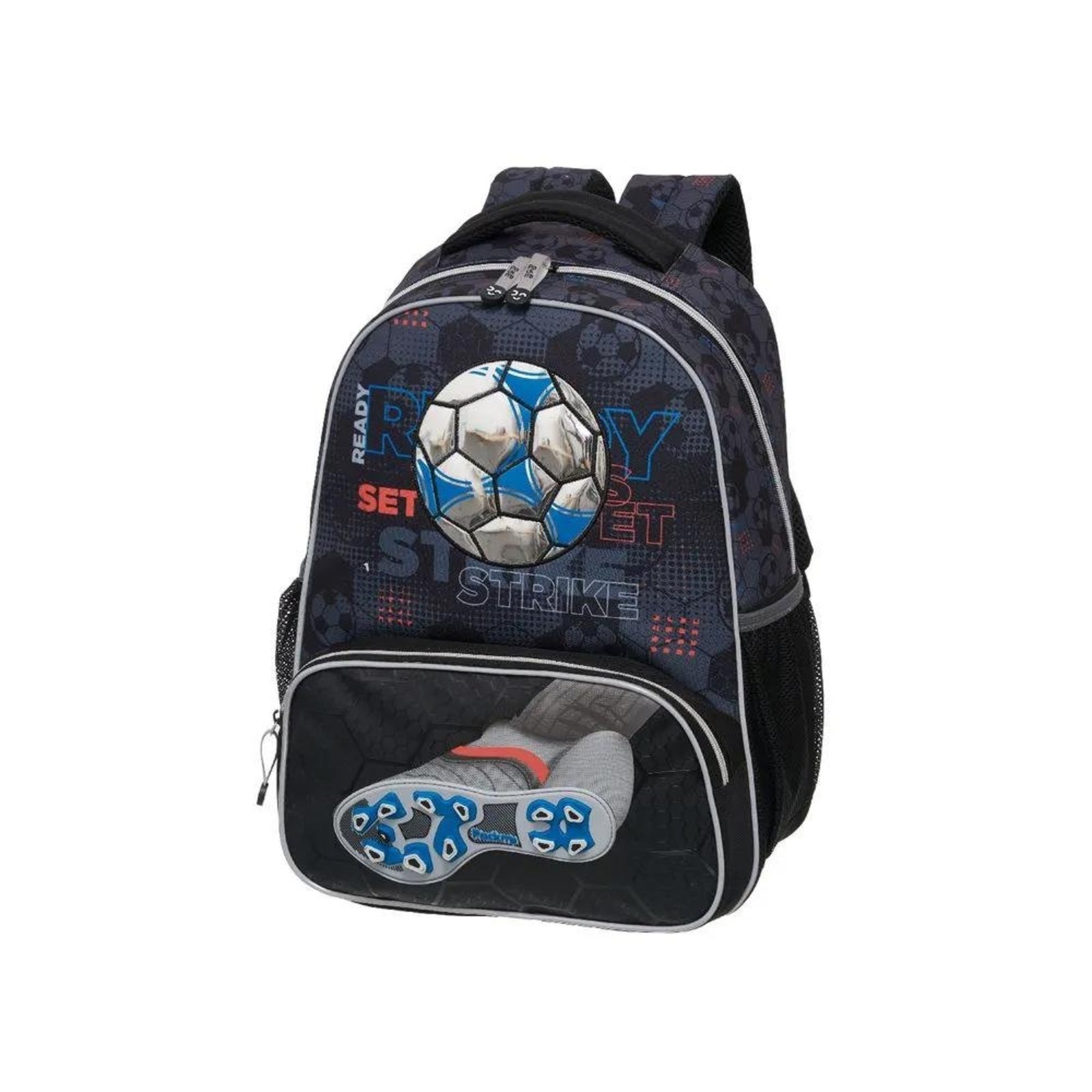 Infantil - Mochila Pacific Pack Me Strike Futebol Preto