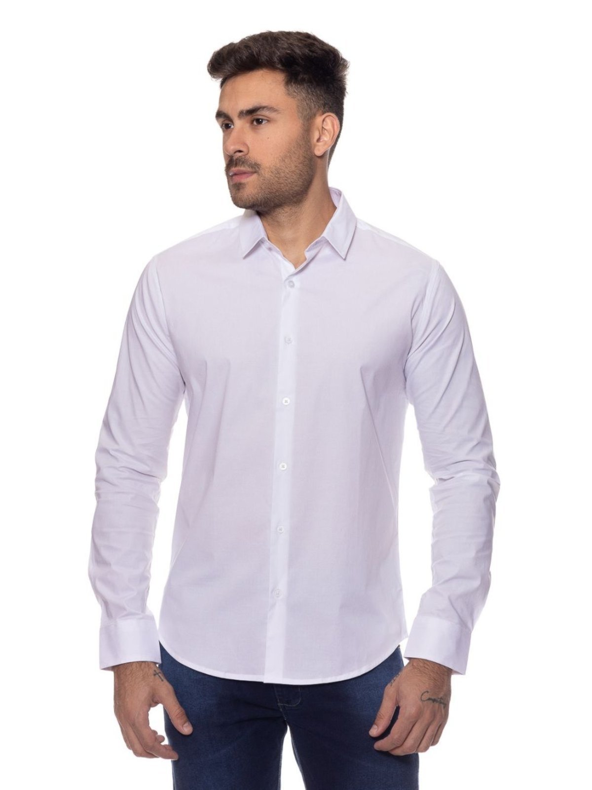 Camisa Masculina Fit Social Manga Longa – 49242