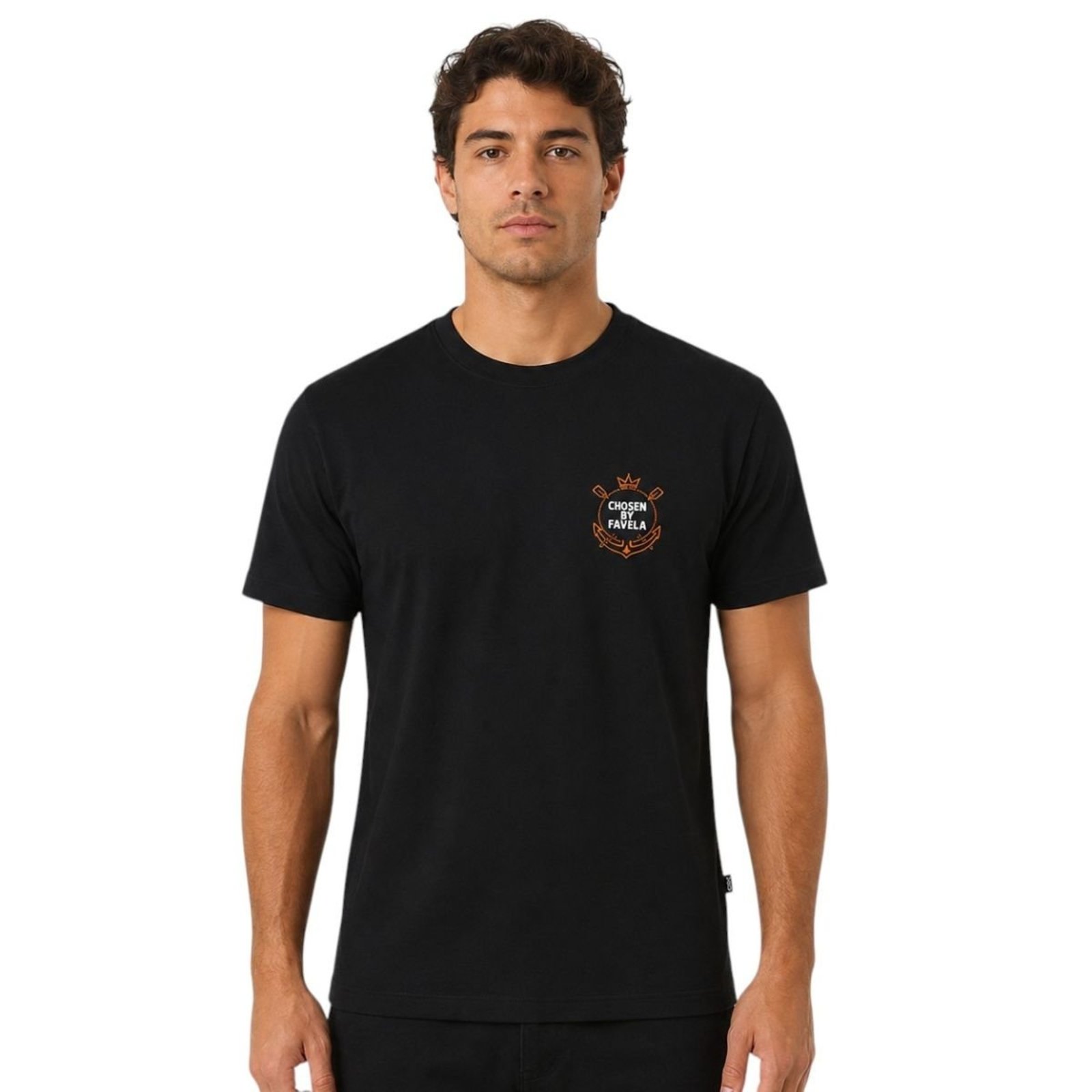 Camiseta Masculina Classica Corinthians Memphis Surf Center Preto