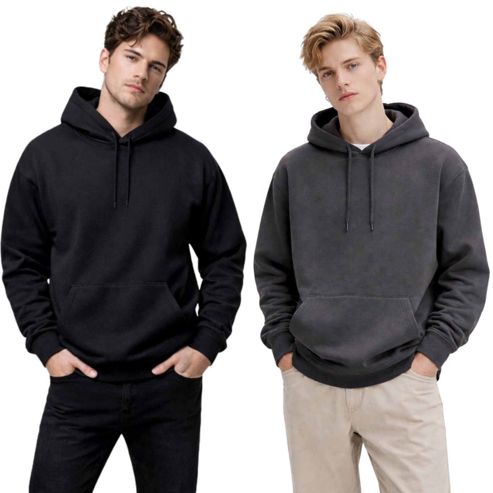 Kit 2 Blusa de Moletom Canguru com Capuz Confortável para Estilo Casual