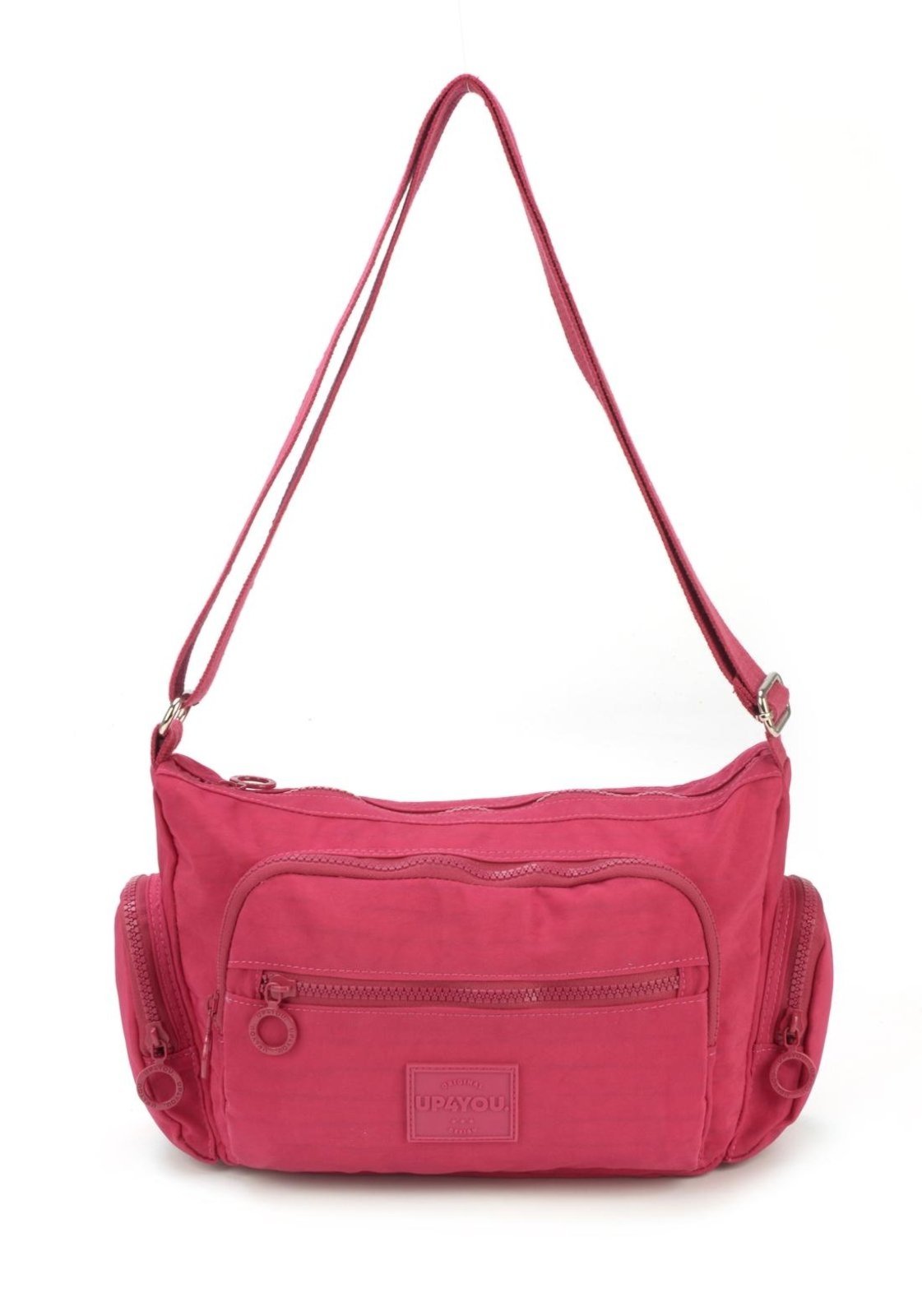 Vista 2 Infantil - Bolsa Canoa Pequena Transversal Crinkle Verão Up4you rosa rosa