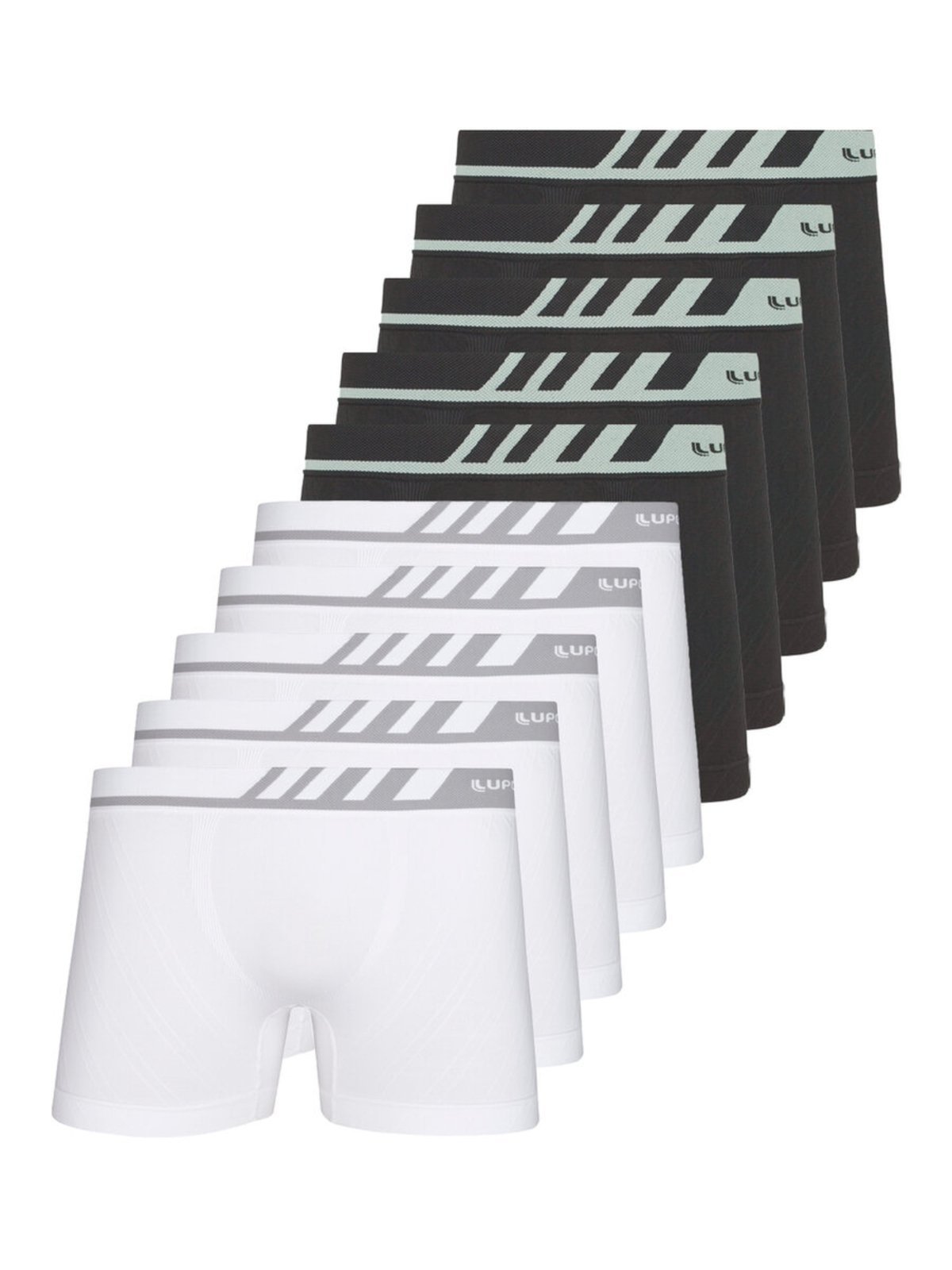 Kit com 10 Cuecas Boxer Lupo 671-002 Branco