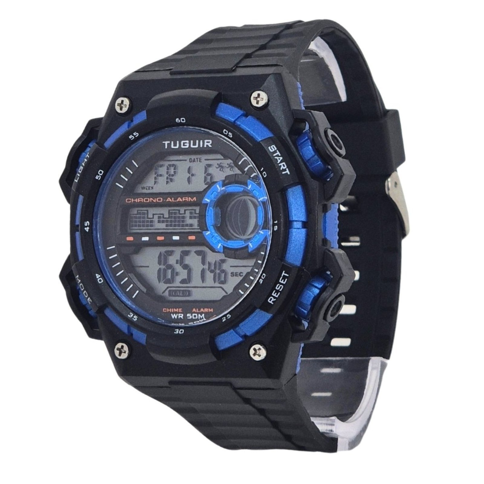 Relógio Masculino Tuguir Digital TG30458 Preto e Azul