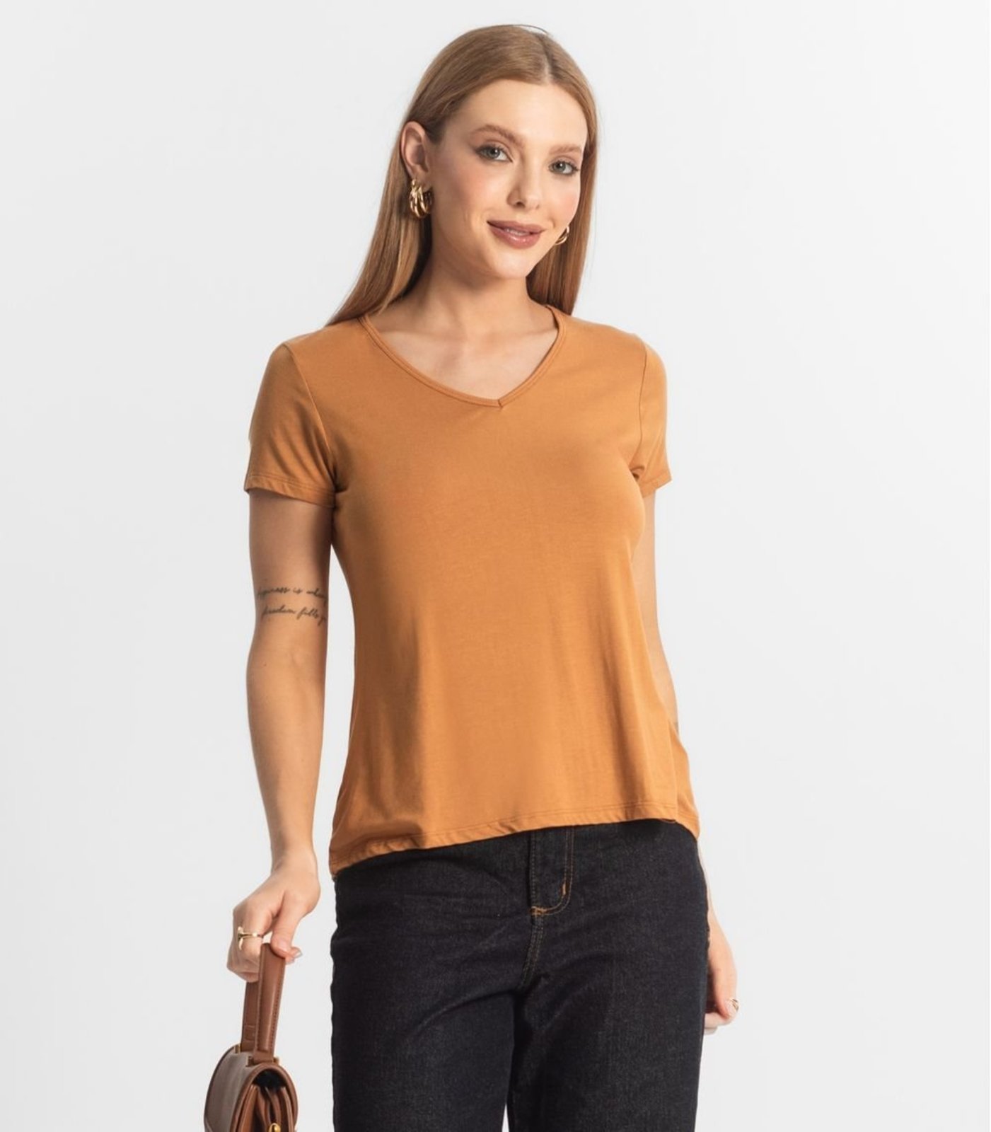 Blusa Feminina Básica Select Marrom
