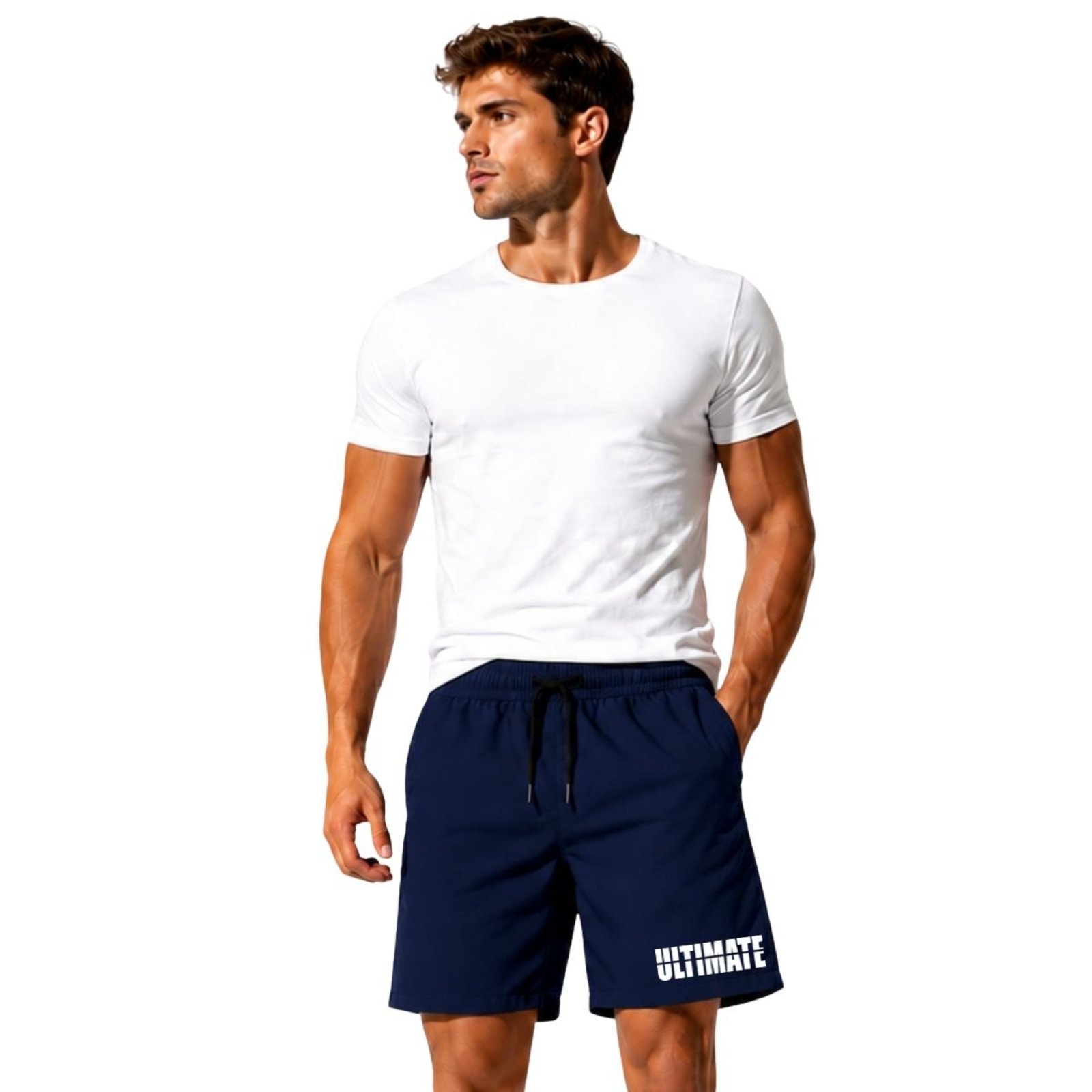 Short Masculino Tactel Leve Estampado Moda Praia com Bolsos