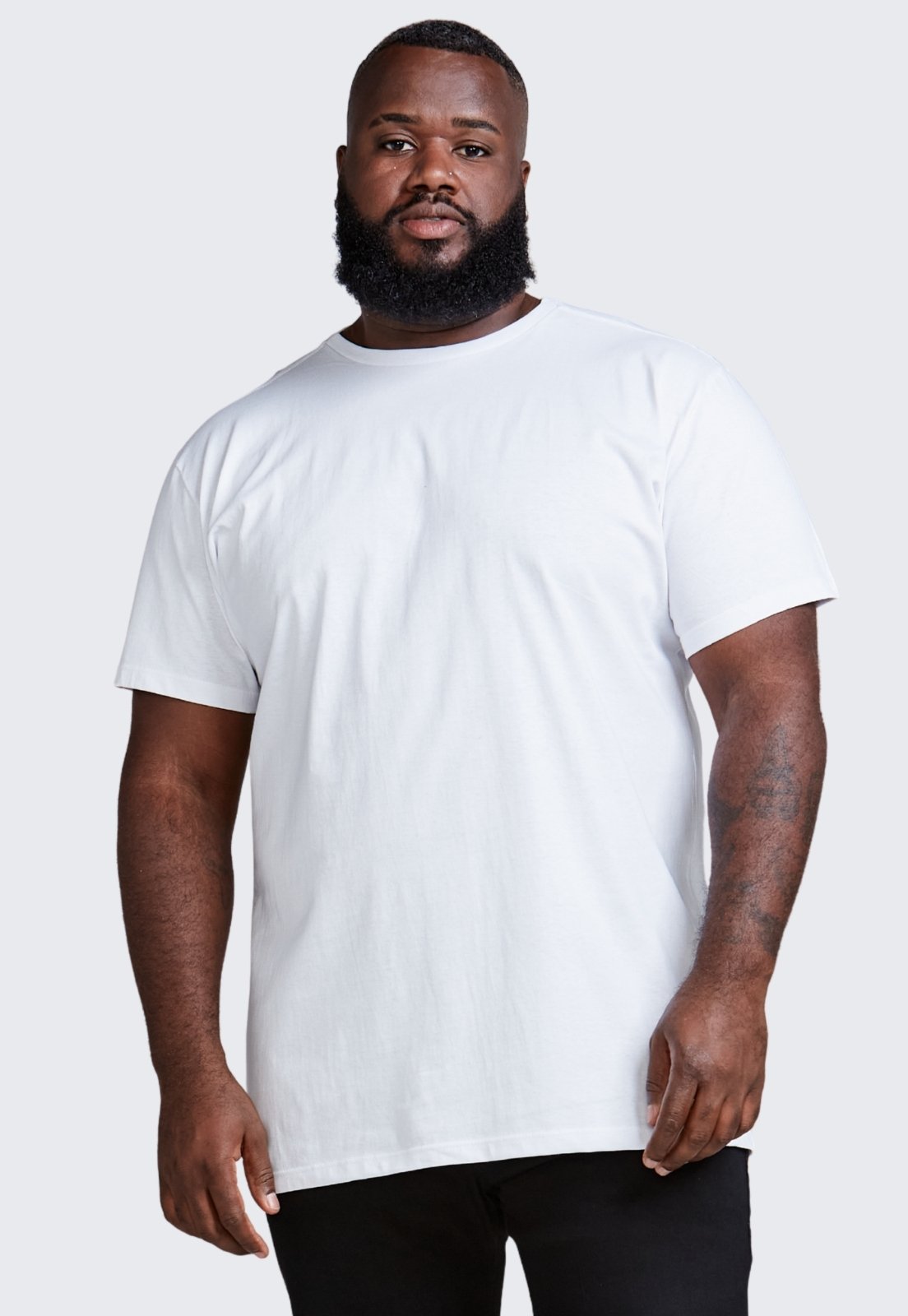 Camiseta Básica Masculina Algodão Plus Size Daze Modas Branco
