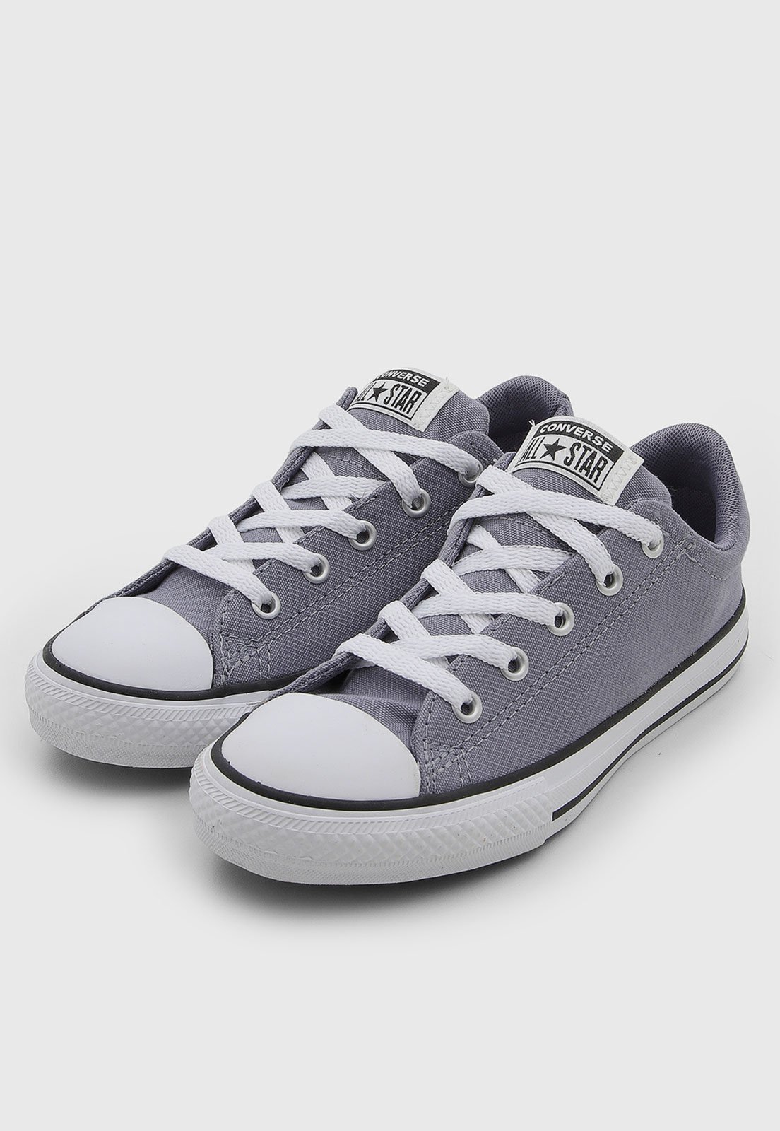 Infantil - Tênis Converse All Star Cano Baixo Chuck Classic Cinza
