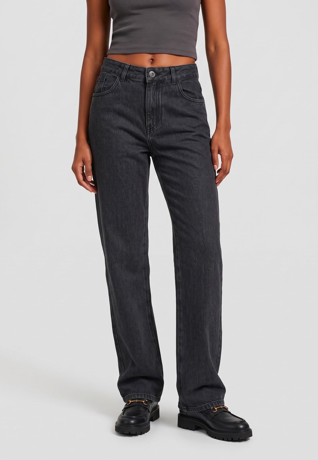 Calça Jeans Feminina Lez a Lez Reta Preta