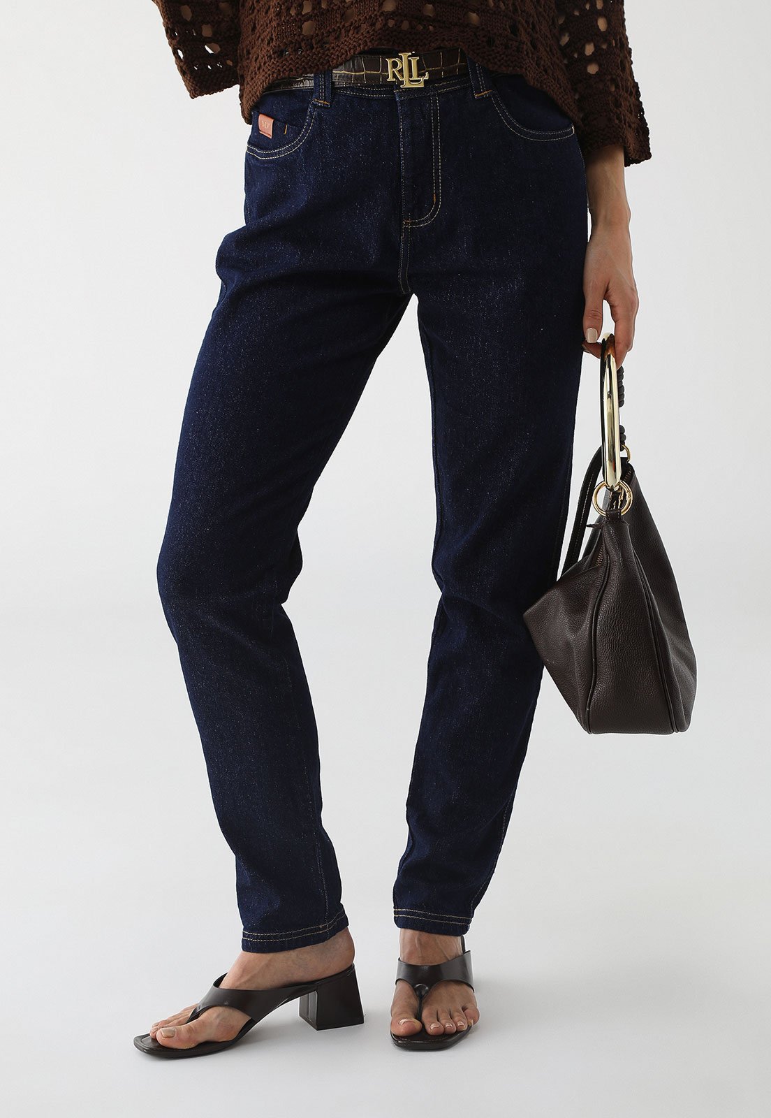 Calça Jeans Maria Valentina Skinny Pocket Azul