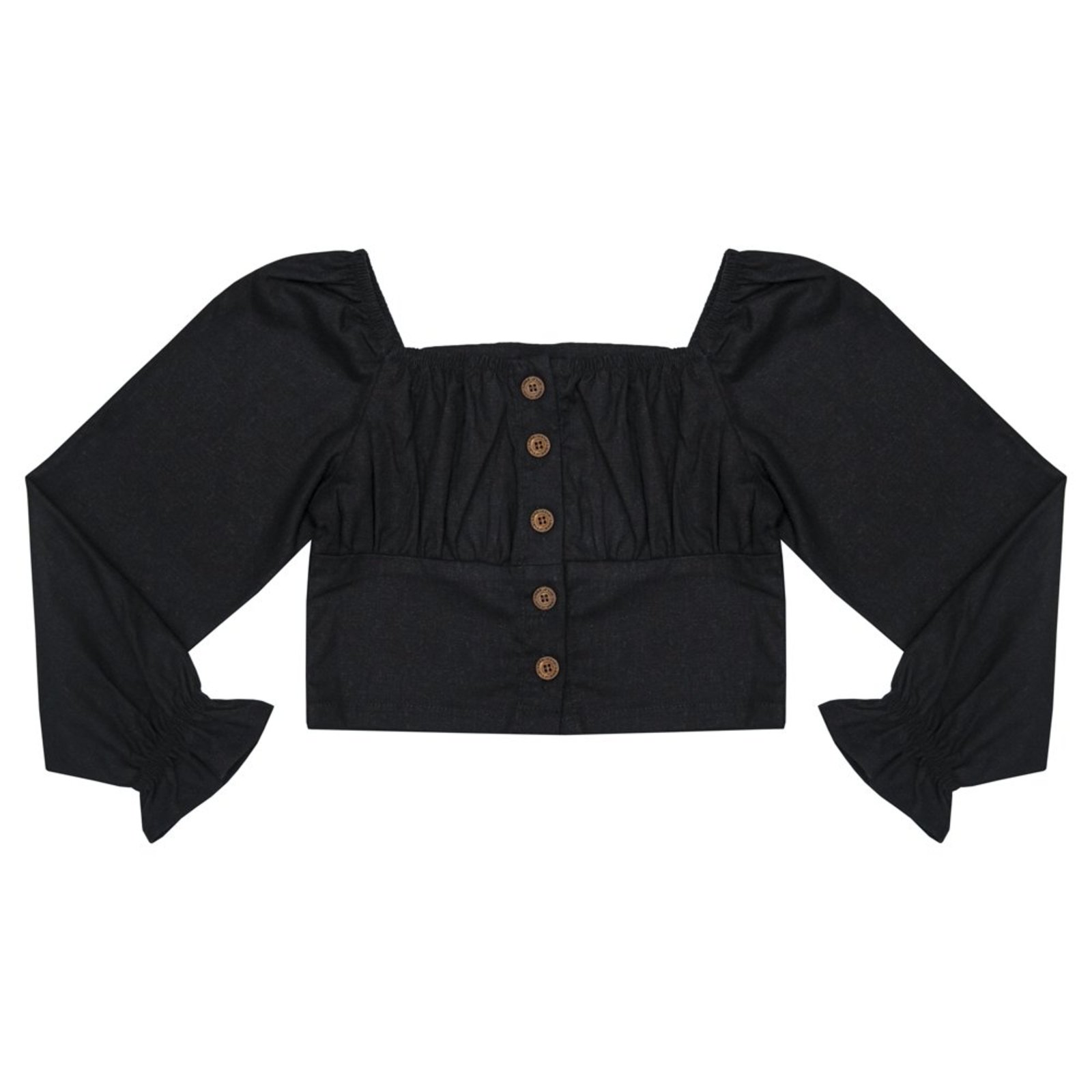 Infantil - Blusa Juvenil Look Jeans Linho Preto
