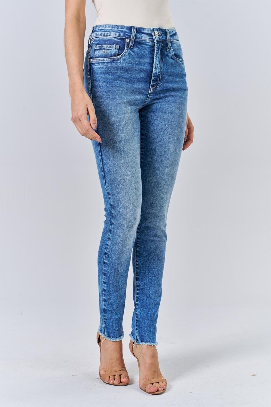 Calça Jeans Skinny Estonada Feminina Acostamento