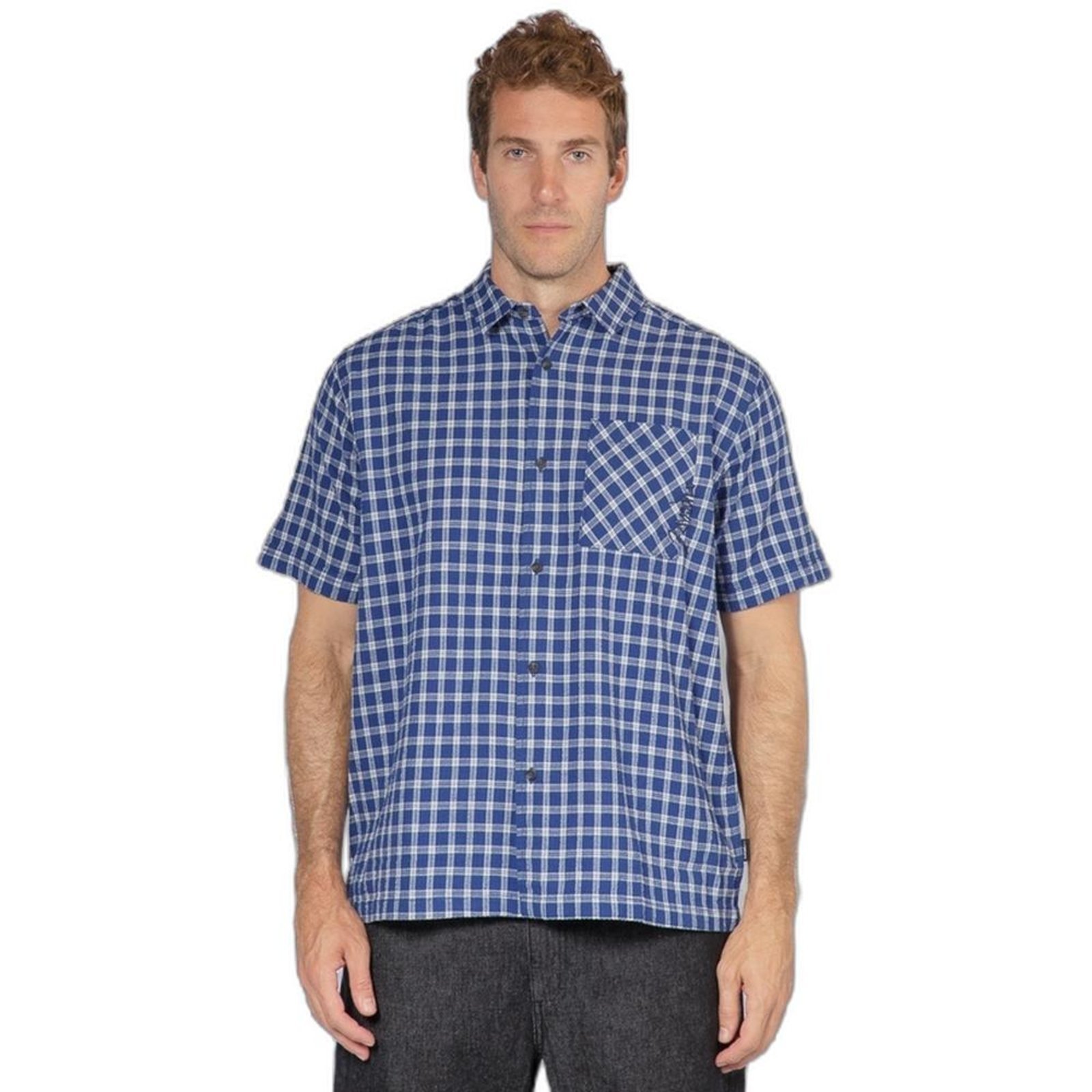 CAMISA RC MEDINA SCRIPT S/S SHIRT - WHITE/NAVY - GG
