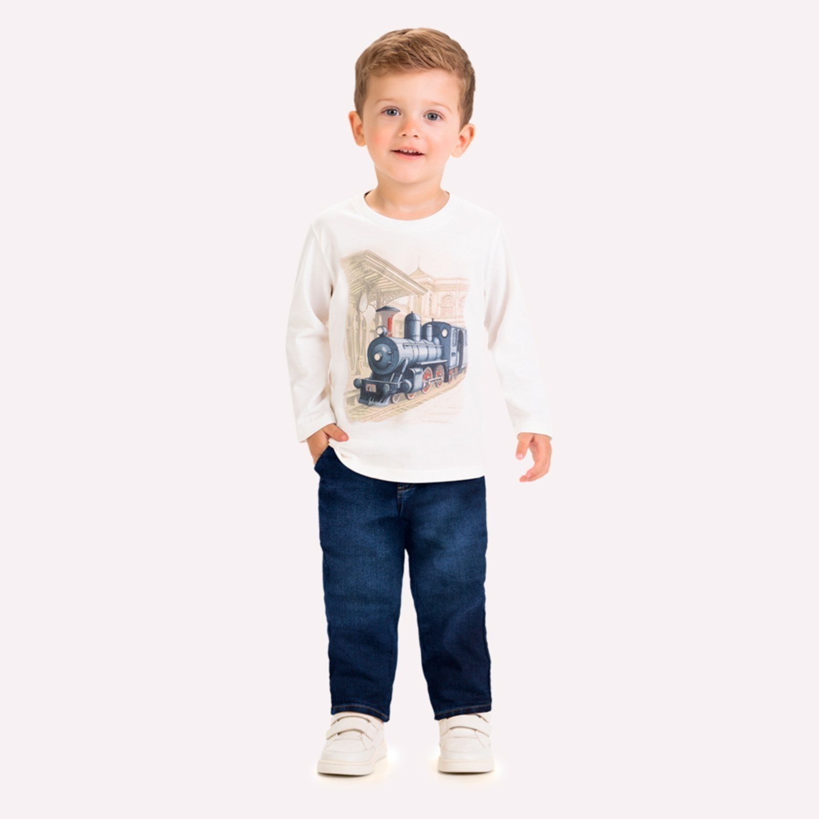 Infantil - Camiseta Menino Trem Milon
