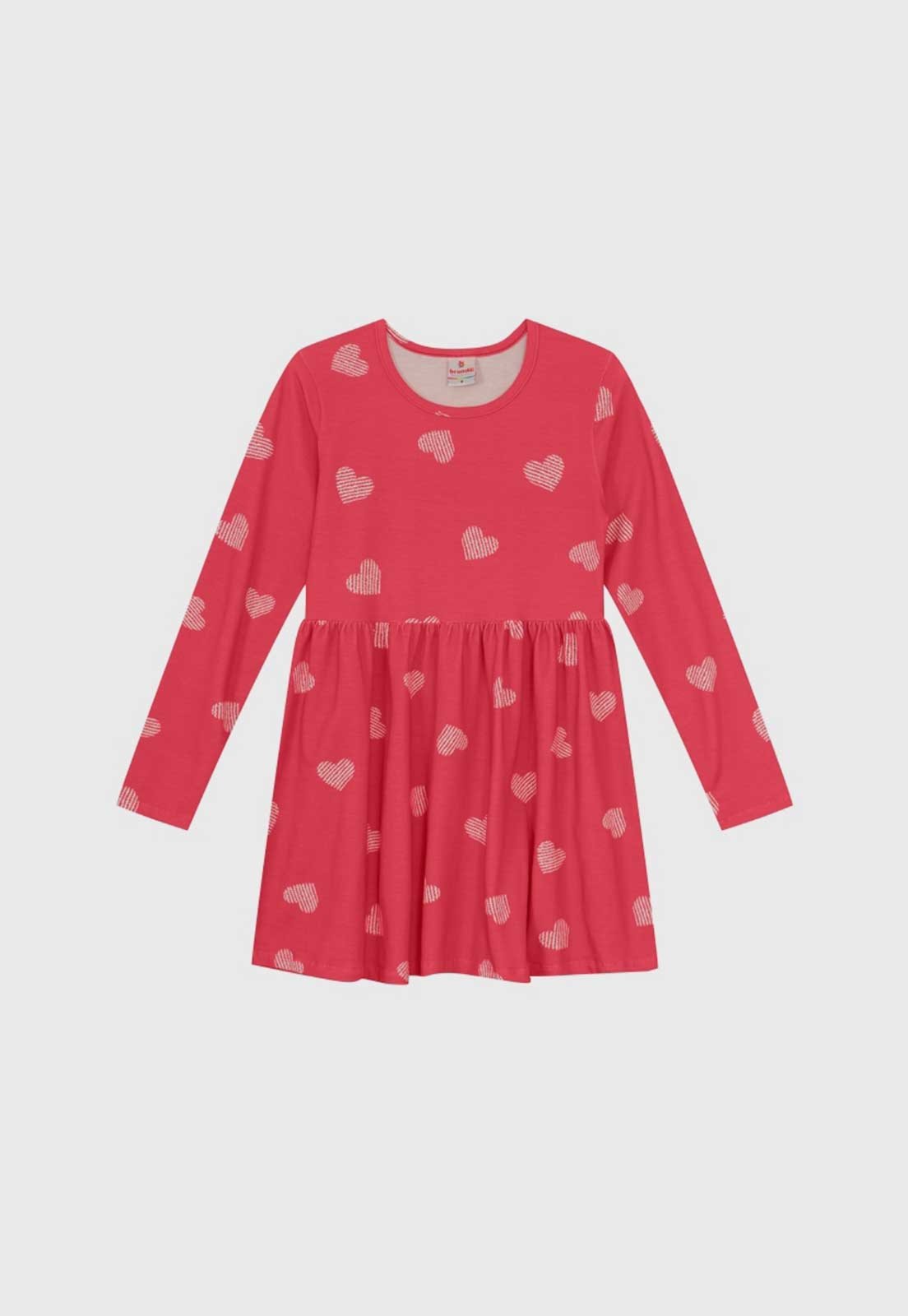 Infantil – Vestido Brandili Corações Rosa
